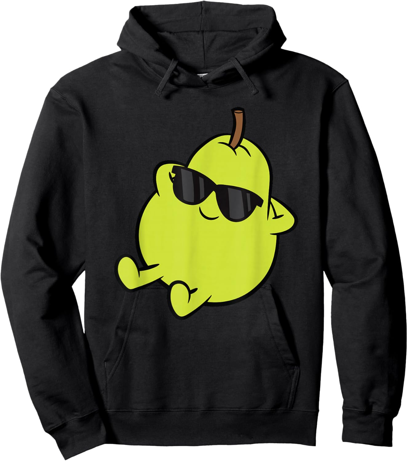 Cute Pear Fruit and Gifts Cute Pear Fruit Relaxing Lazy Pear Hoodie - Hoodie | Black