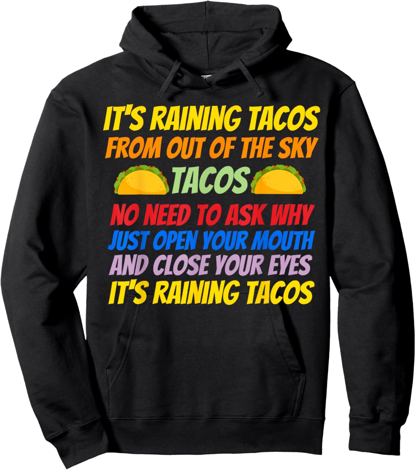 Fun kids it's raining tacos Hoodie - Hoodie | Black