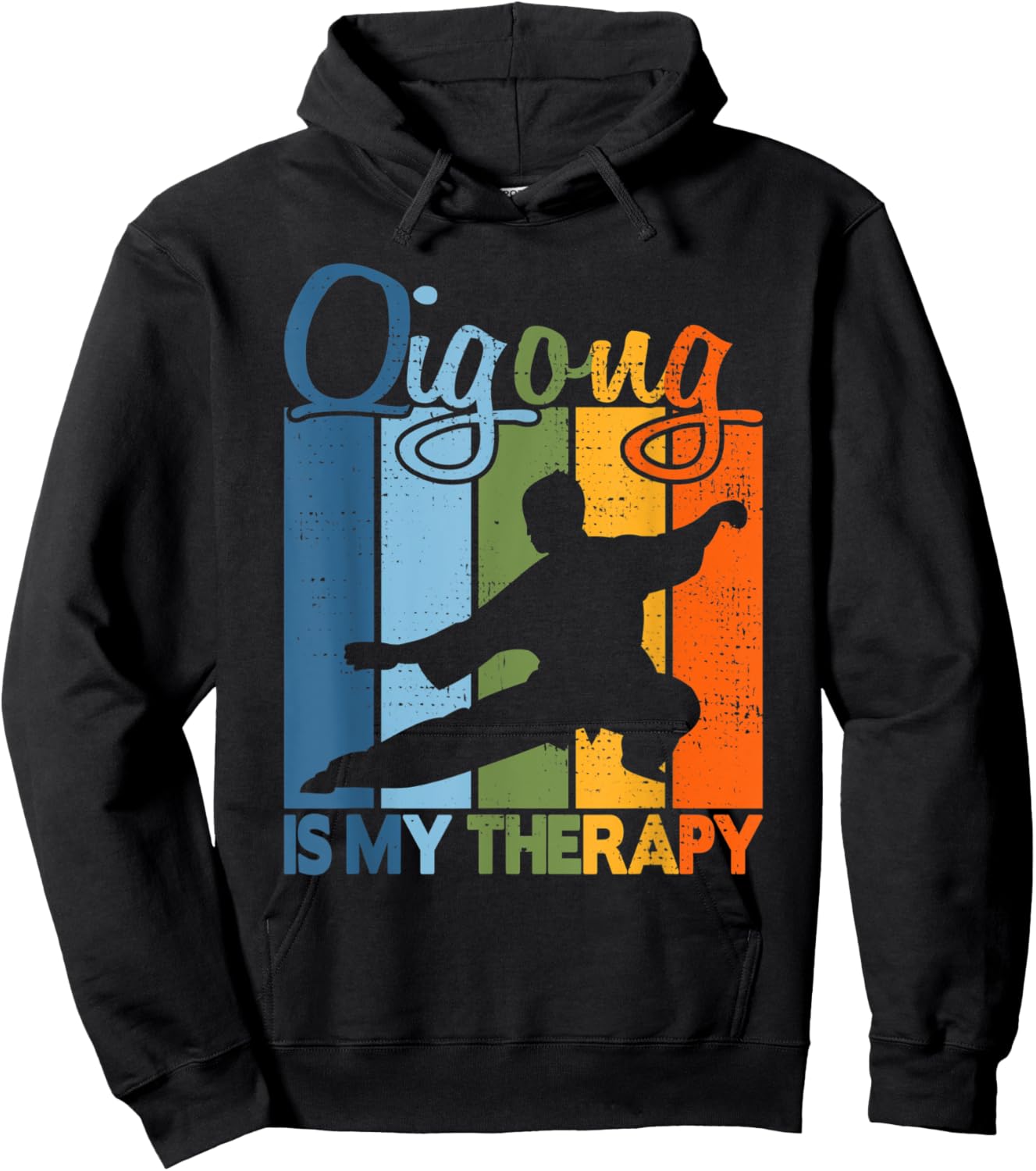 Qigong is my Therapy - Vintage Qigong Hoodie - Hoodie | Black