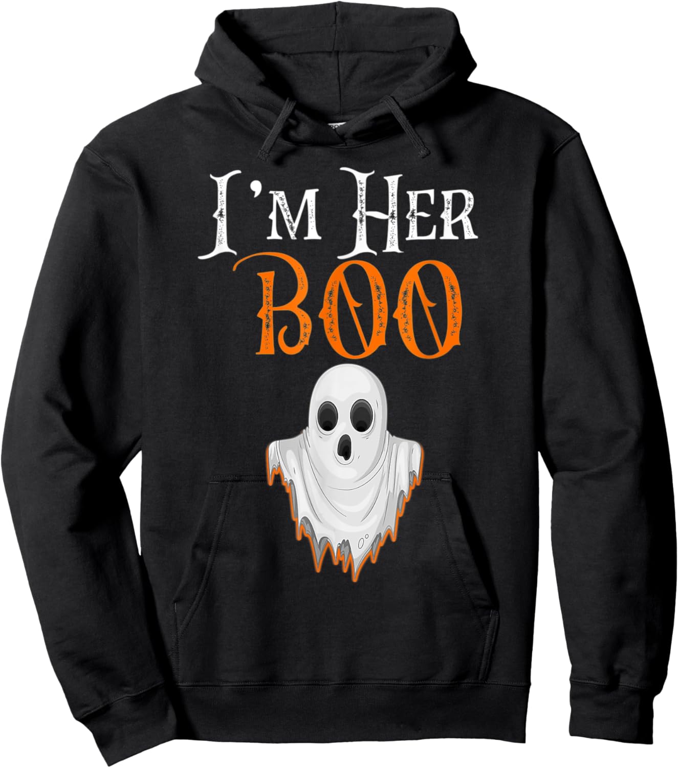 Halloween I'm Her Boo Matching Couples Costume Hoodie - Hoodie | Black