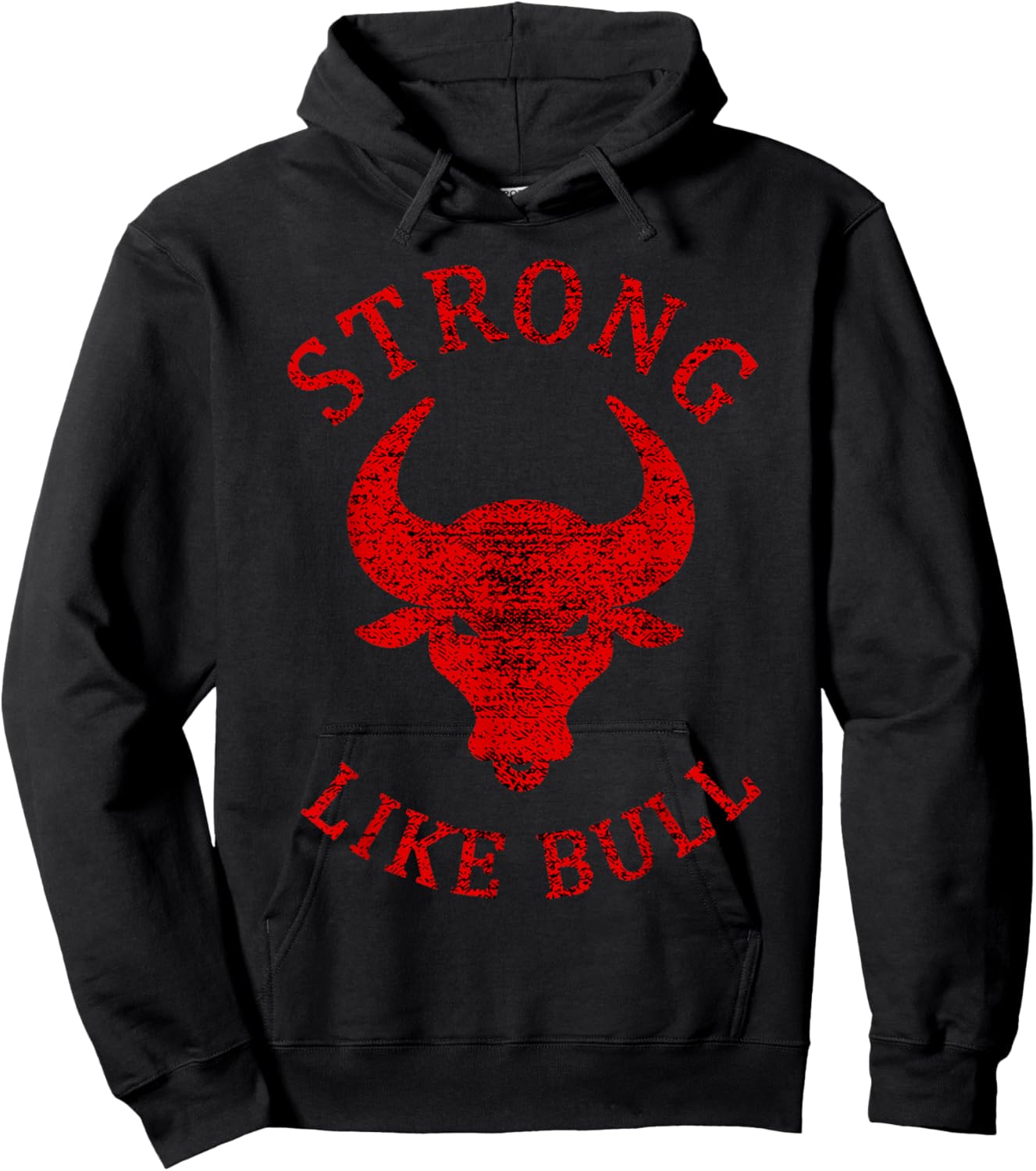 Strong Like Bull Bodybuilding And Power Lifting Hoodie - Hoodie | Black