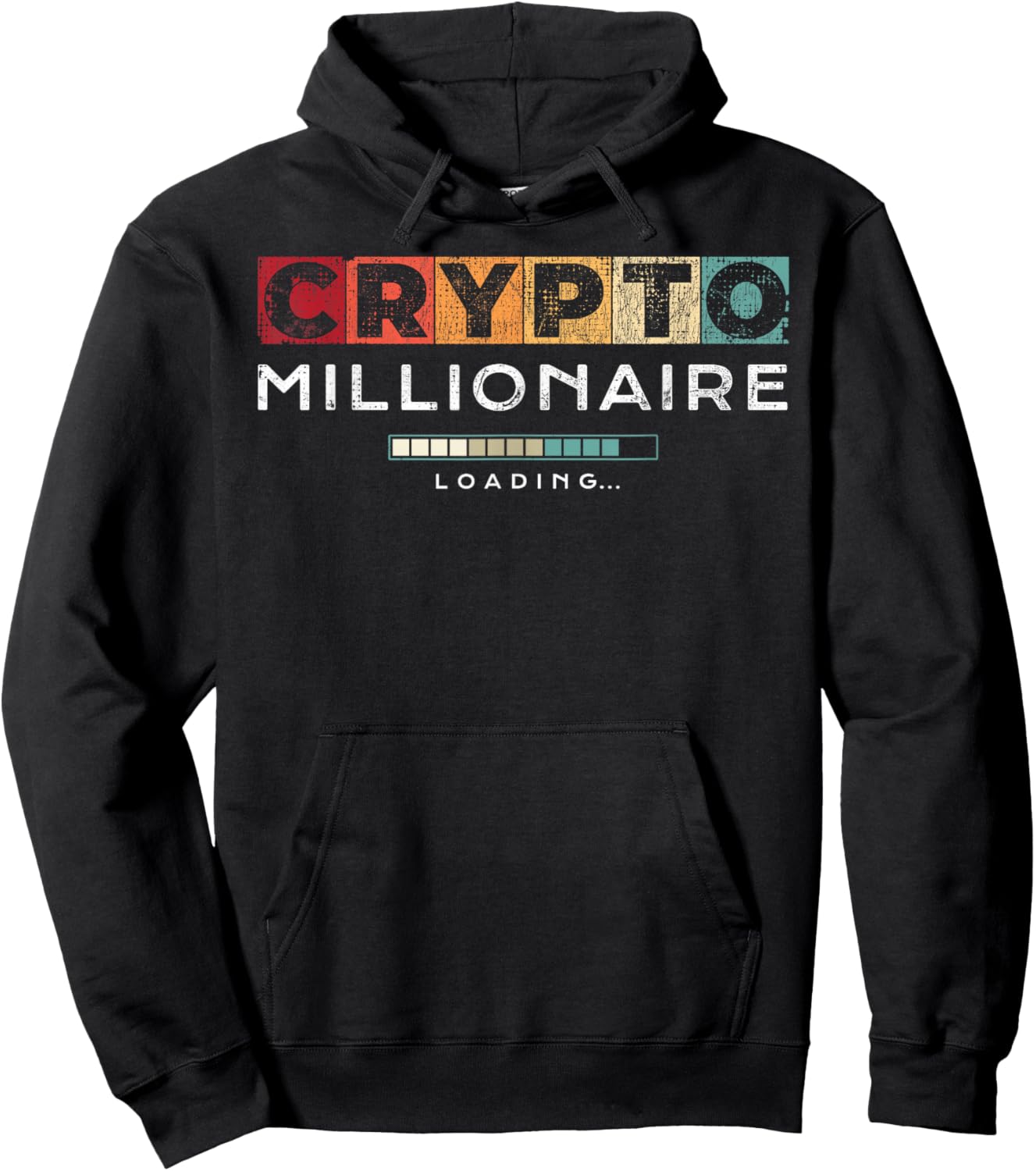 Crypto Millionaire Shirt | Vintage Bitcoin Crypto Hoodie - Hoodie | Black