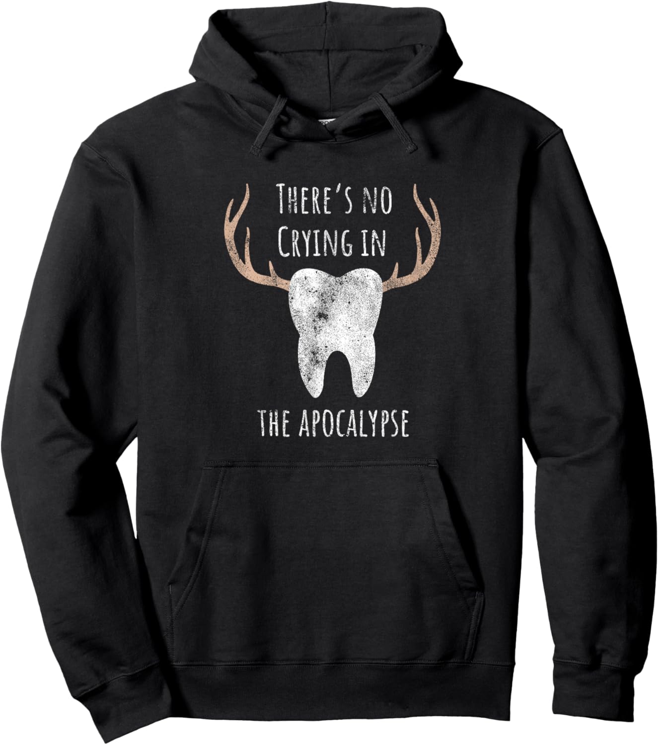 There's No Crying in the Apocalypse Funny Sweet Tooth Antler Hoodie - Hoodie | Black
