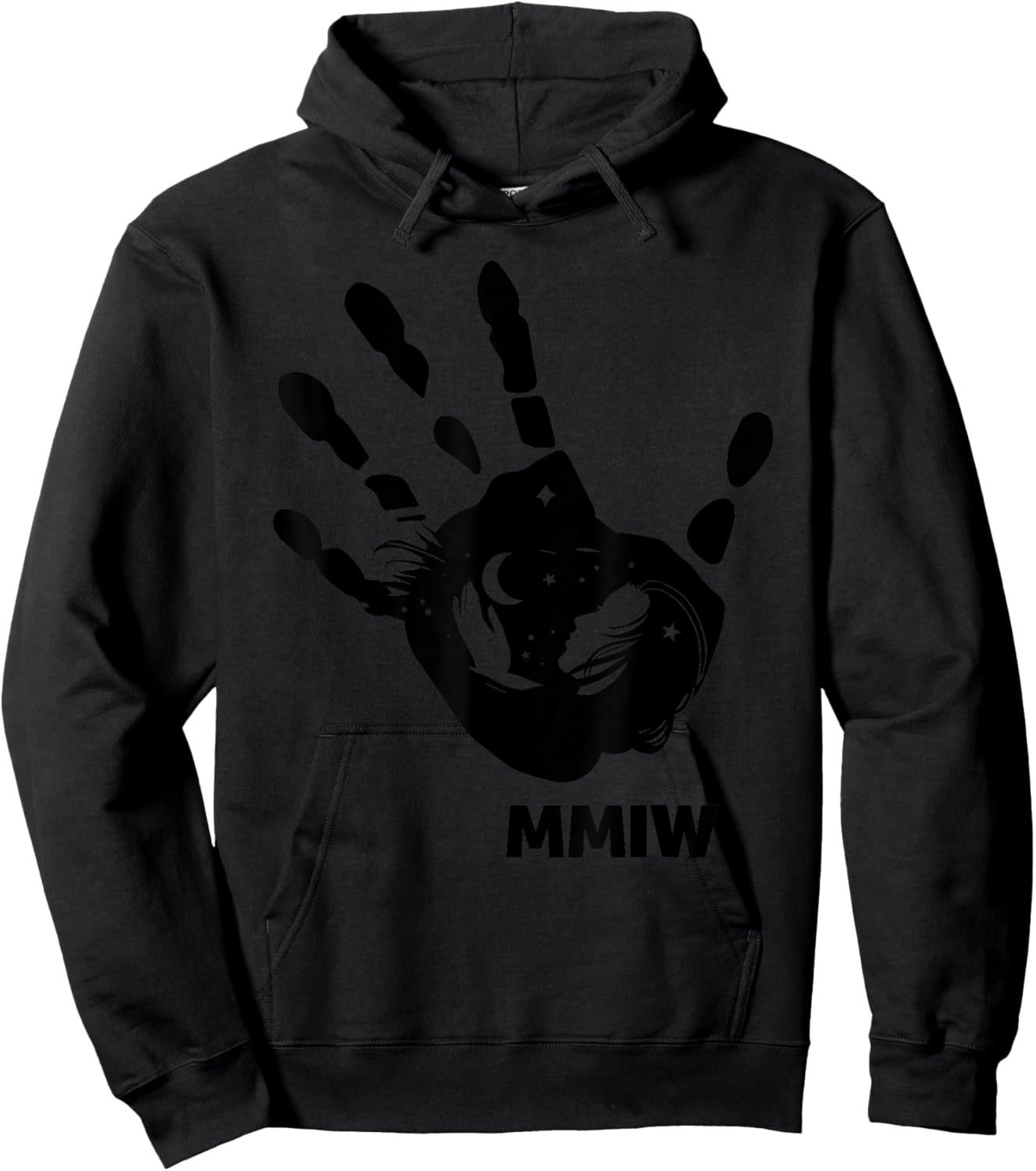 MMIW Hand Native America Awareness Indigenous Woman Hoodie - Hoodie | Black