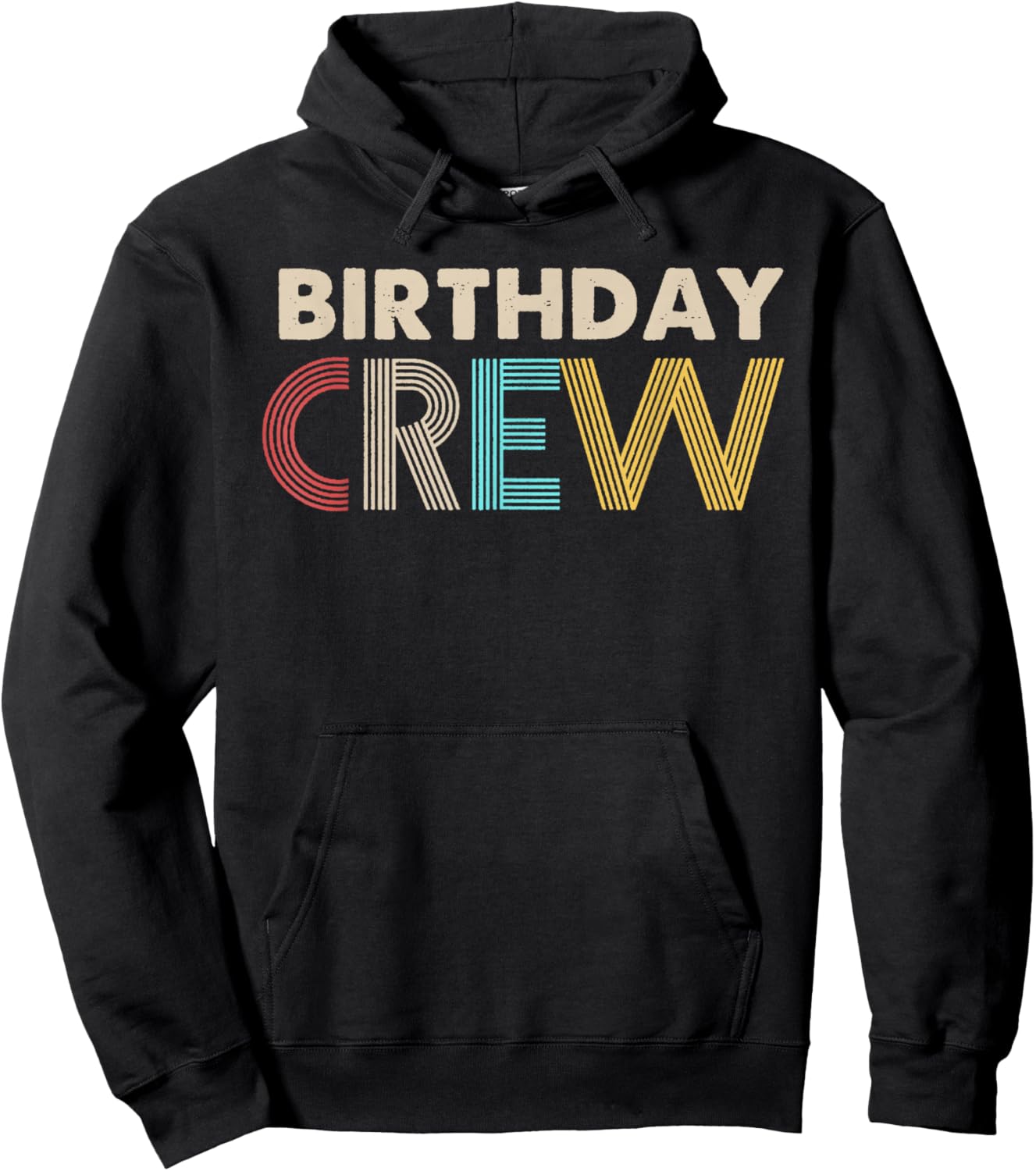 Vintage Birthday Crew Party Family Matching Outfits Hoodie - Hoodie | Black