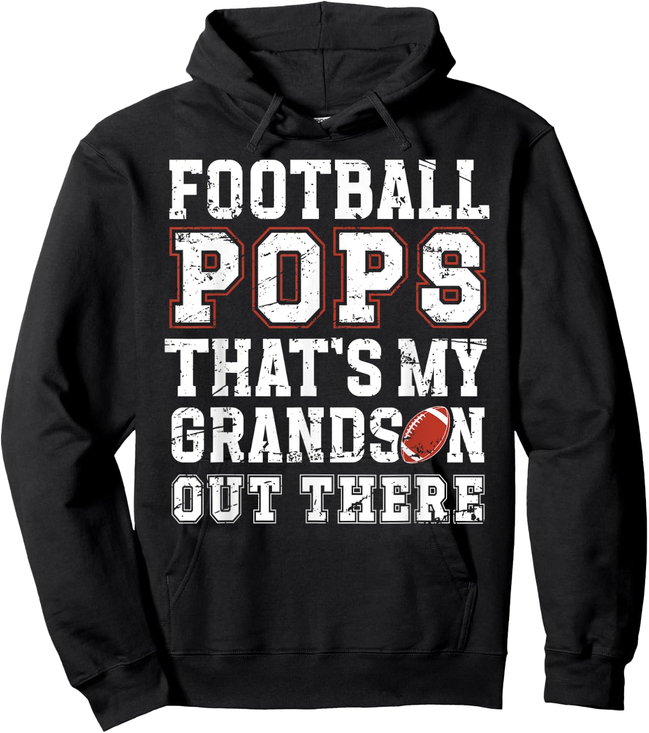 Proud Football Pops Of A Football Player Pops Hoodie - Hoodie | Black