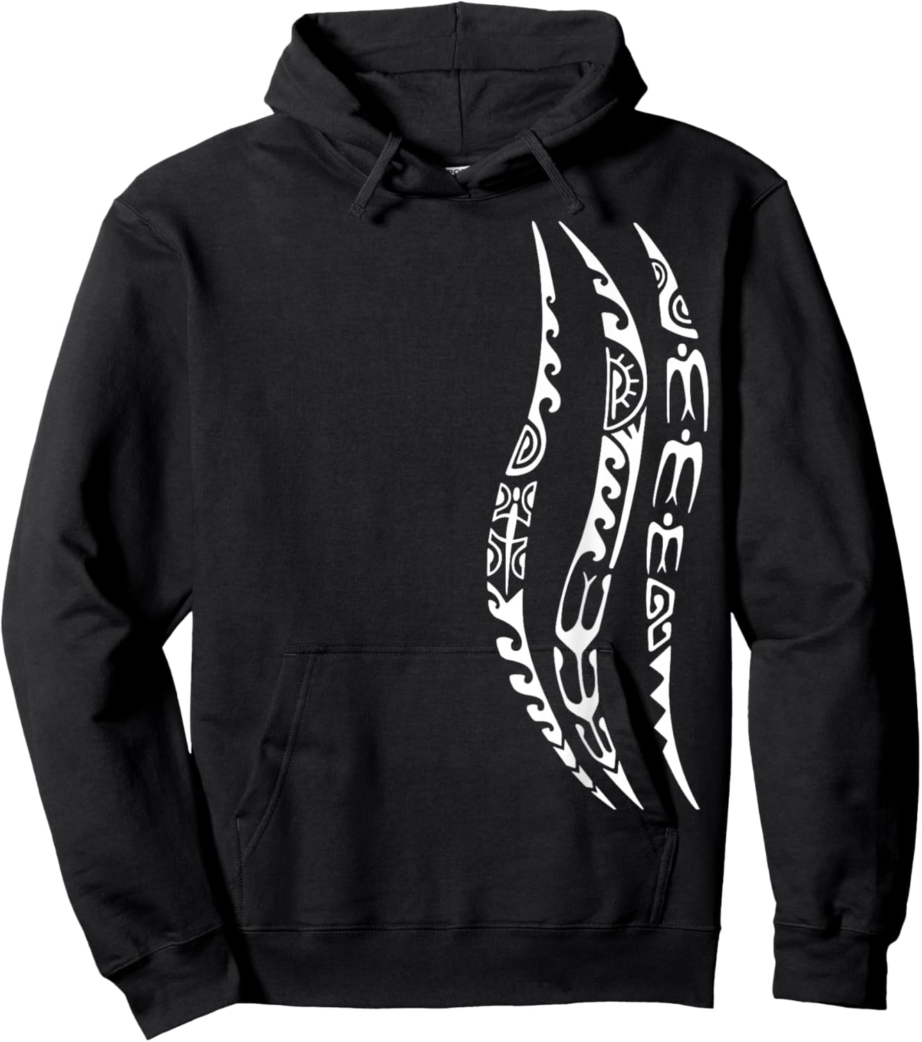 Wave Pattern Symbol Haka Culture Maori Tribal New Zealand Hoodie - Hoodie | Black