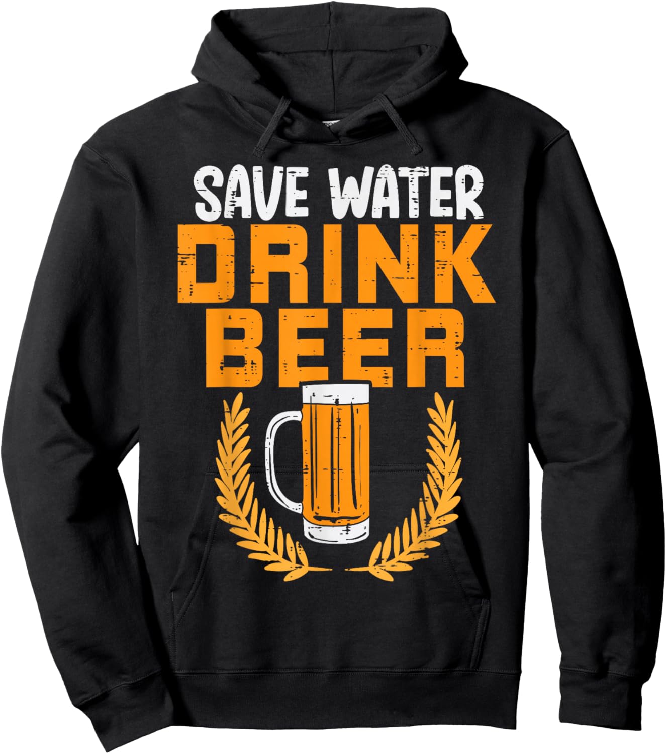 Save Water Drink Beer Funny Oktoberfest German Men Women Hoodie - Hoodie | Black
