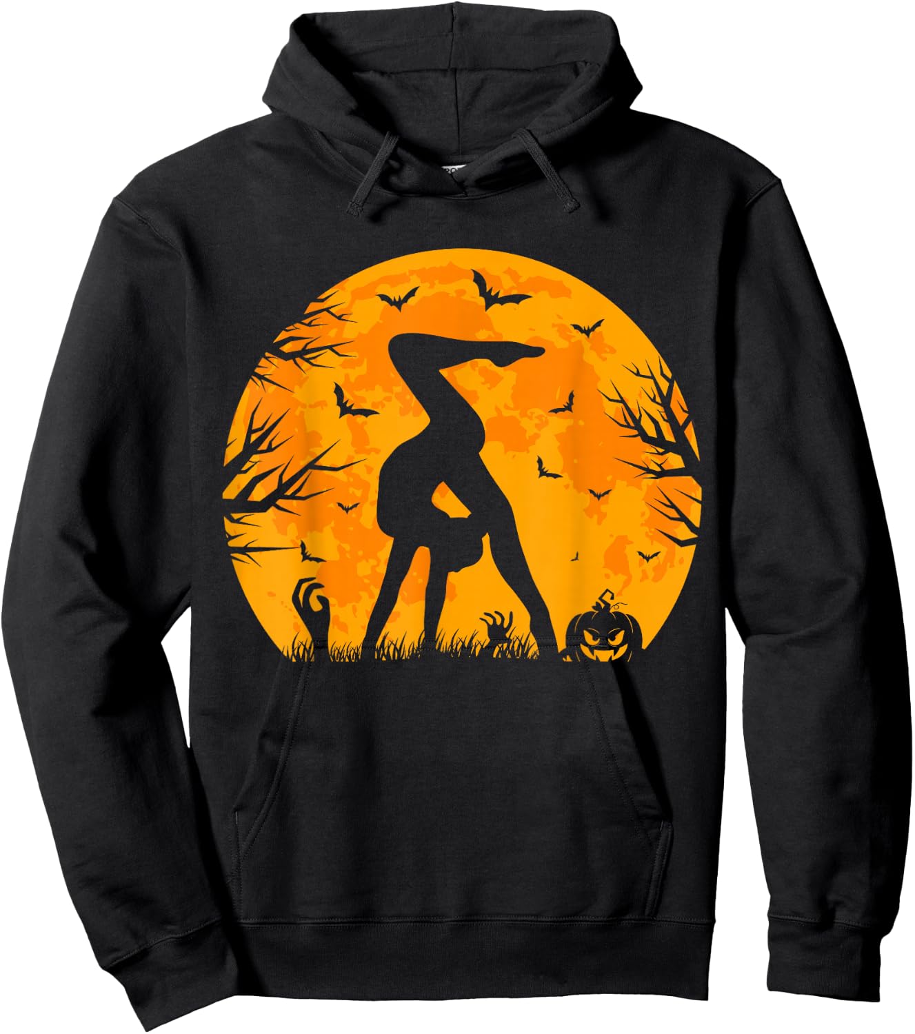 Gymnastics Halloween Spooky Halloween Gymnastics Hoodie - Hoodie | Black