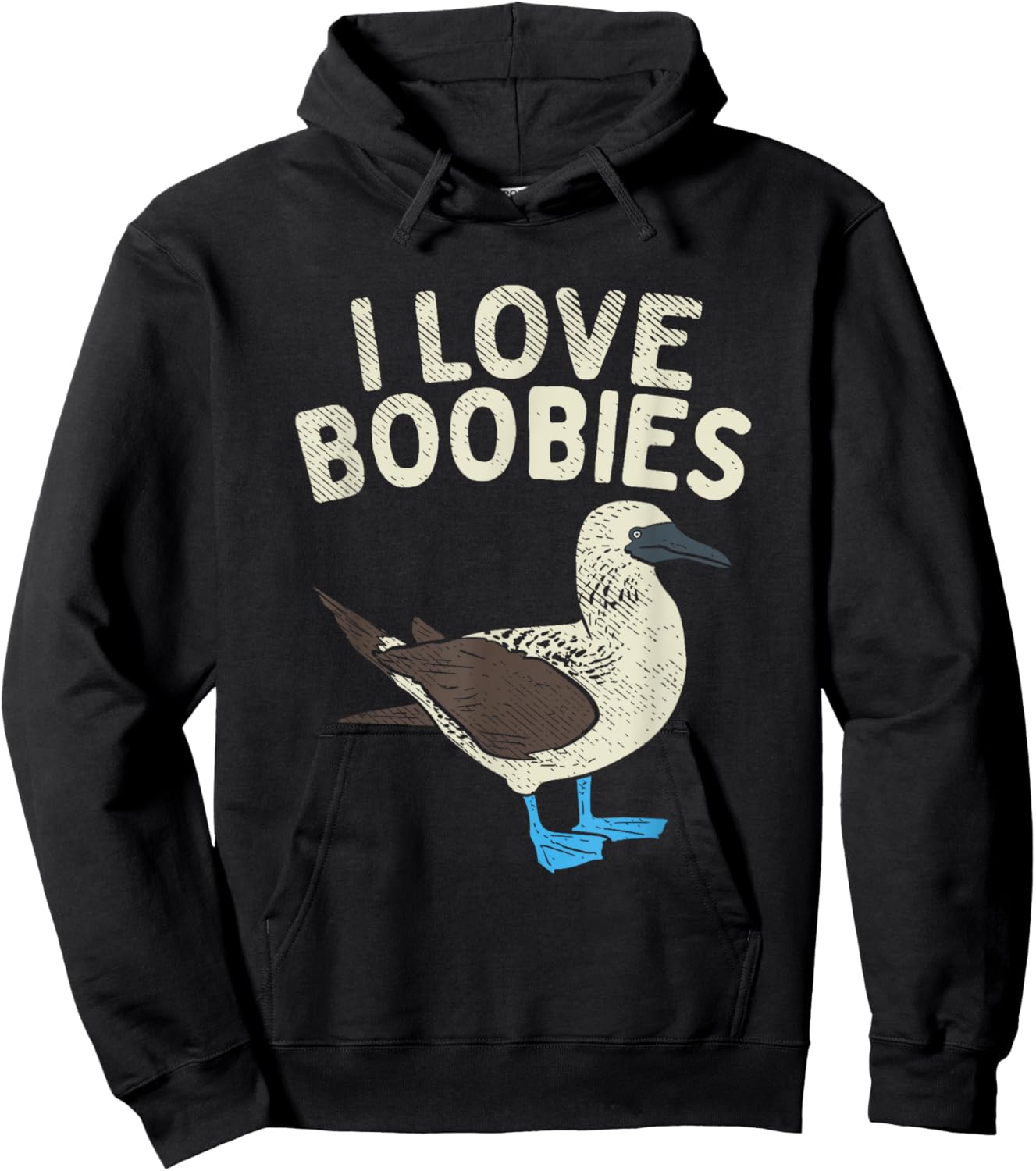 Blue Footed Boobies Word Game - I Love Boobies Pot Hoodie - Hoodie | Black