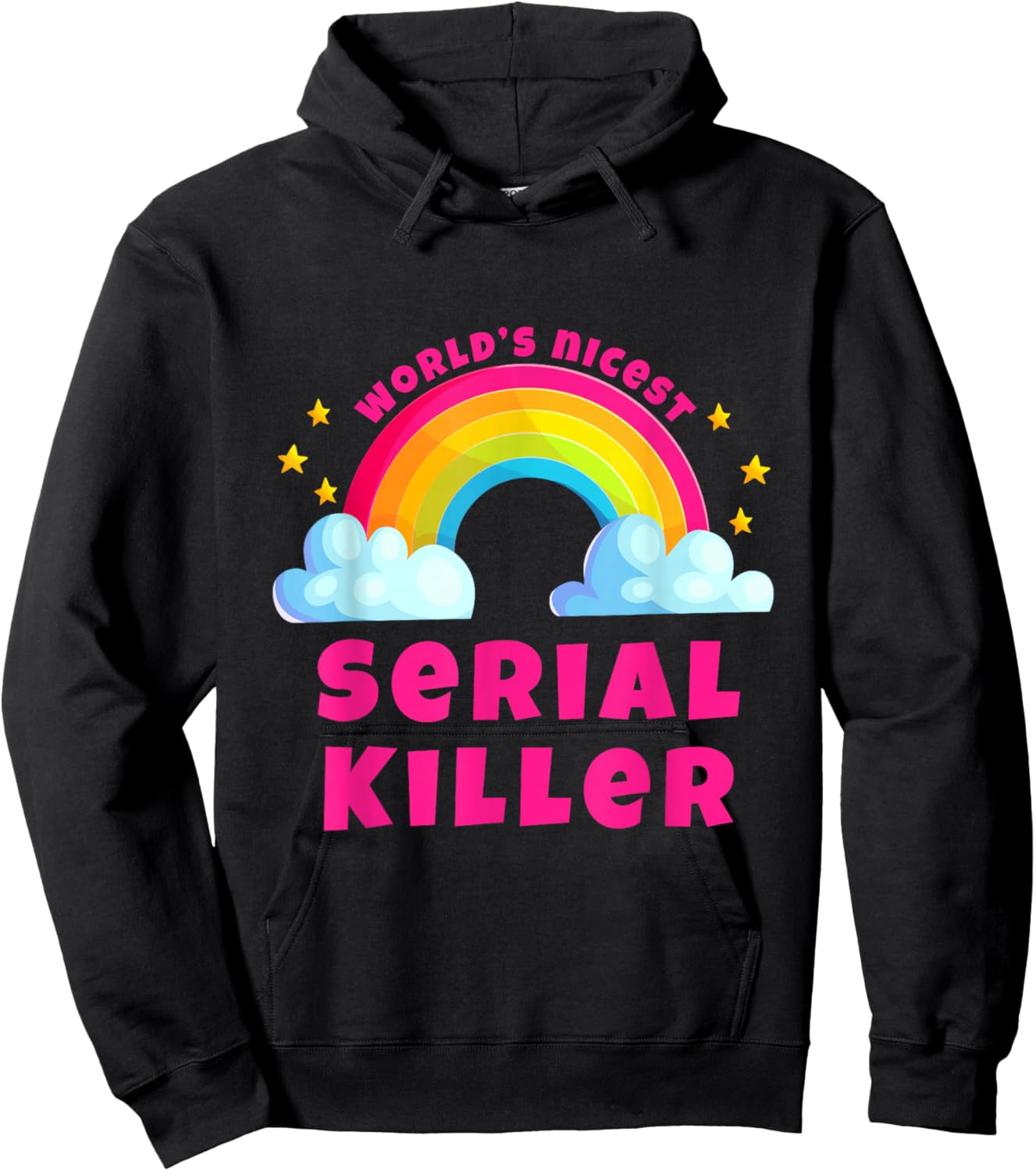 World's Nicest Serial Killer | Sarcastic Retro Serial Killer Hoodie - Hoodie | Black