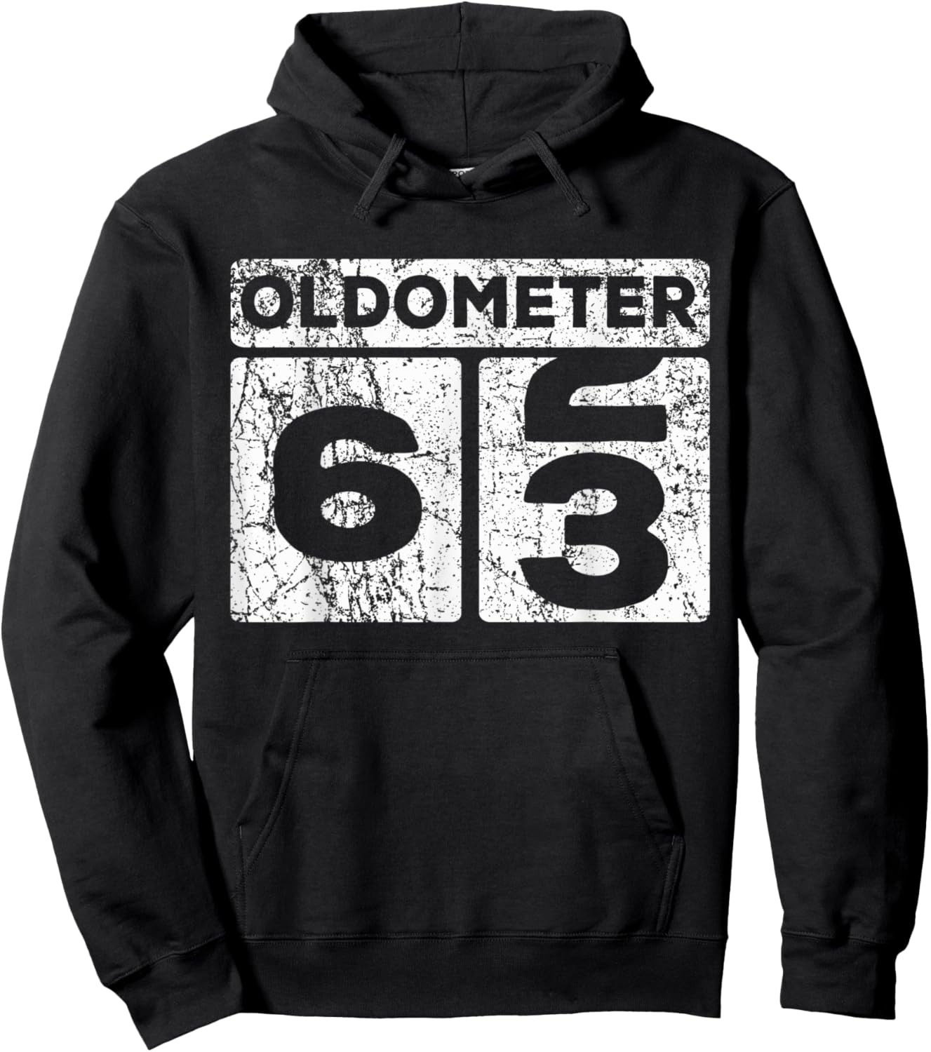 Oldometer 62-63 Car Odometer Funny 63rd Birthday Hoodie - Hoodie | Black
