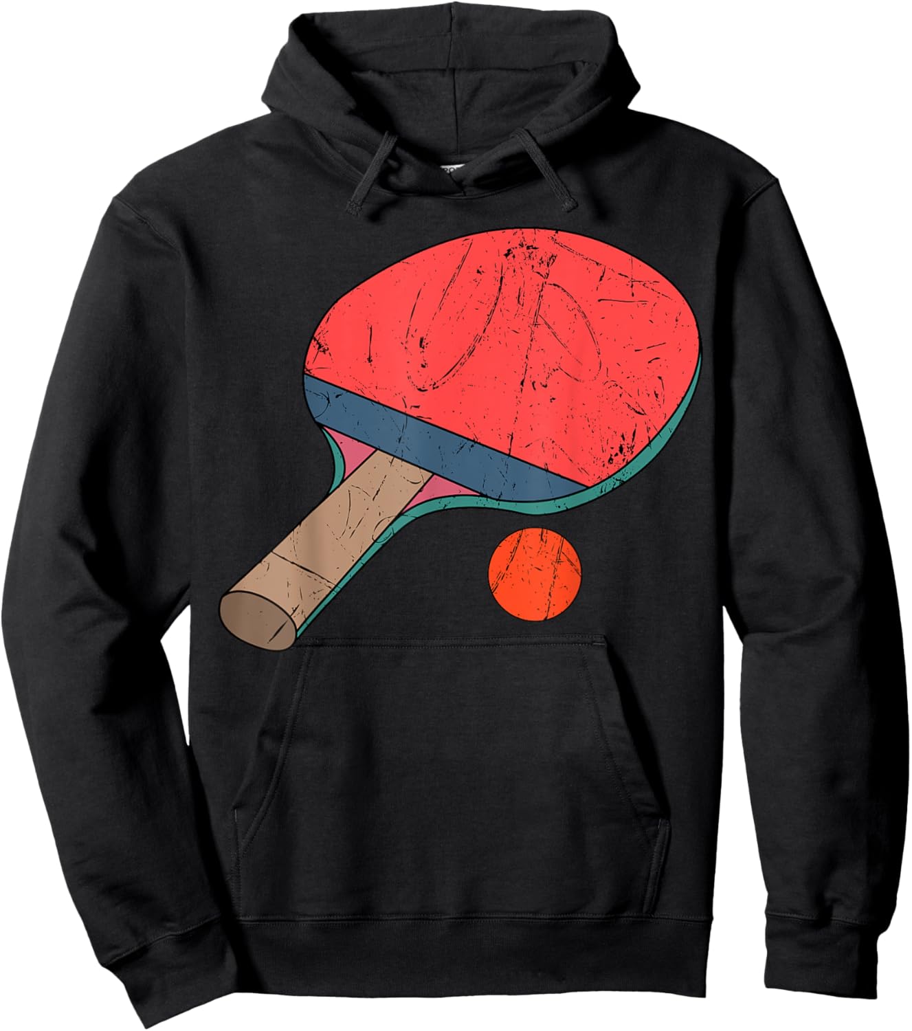 Table Tennis Retro Vintage Ping-pong Lover Hoodie - Hoodie | Black