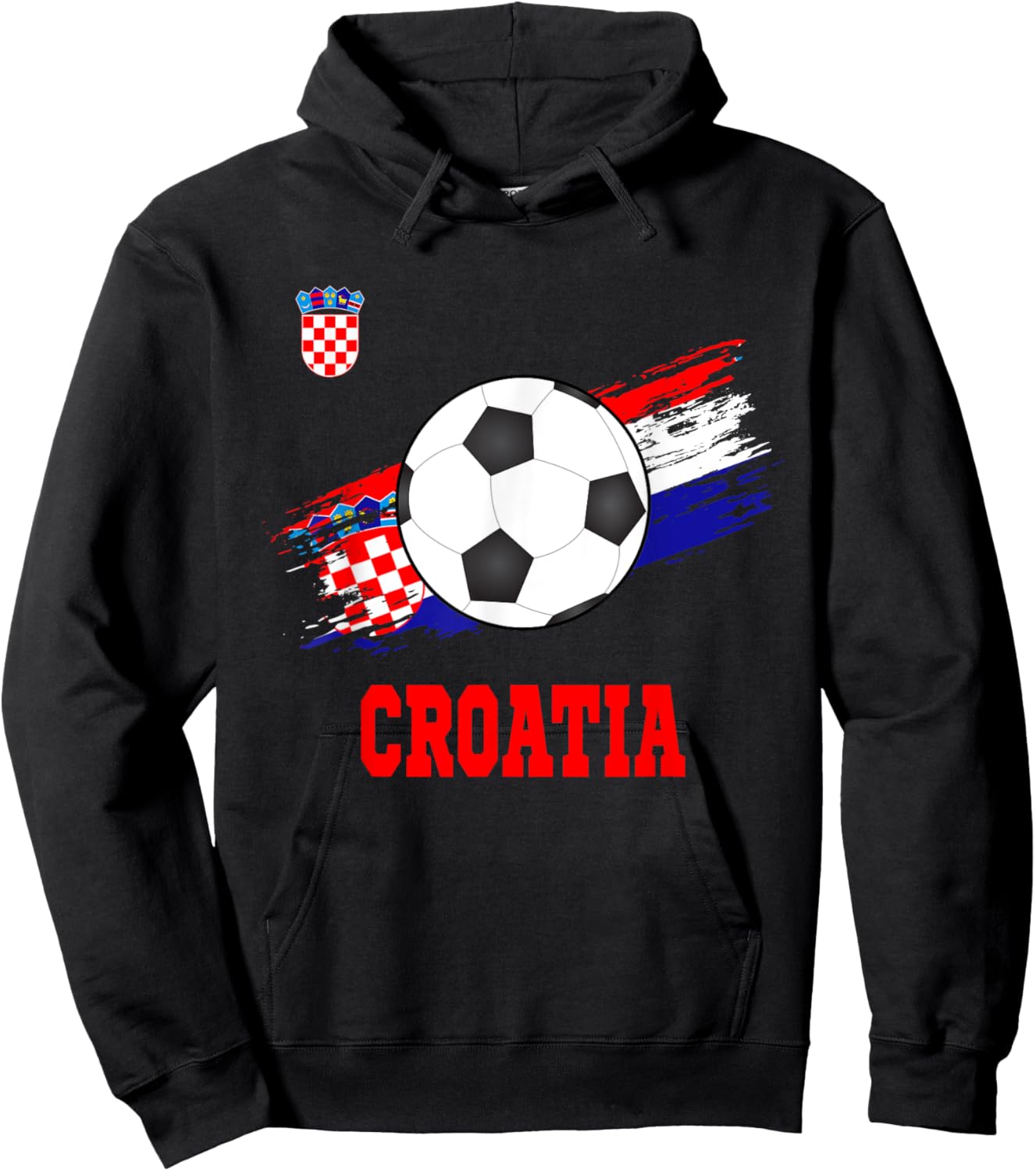 Croatia Soccer Croatian Football Croats Futbol Hoodie - Hoodie | Black