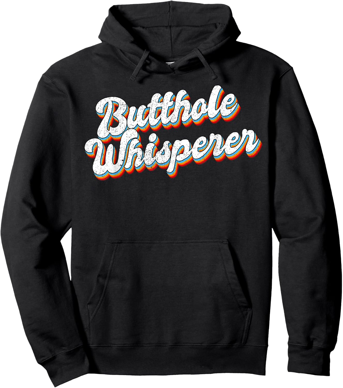 Butthole Whisperer Retro Vintage Sarcastic Joke Proctologist Hoodie - Hoodie | Black