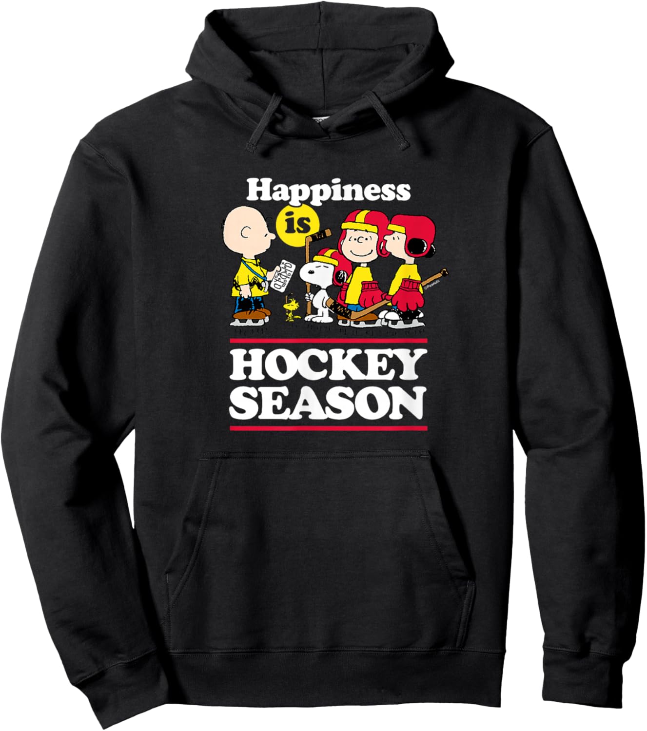 Peanuts - Happiness is Hockey Season Hoodie - Hoodie | Black