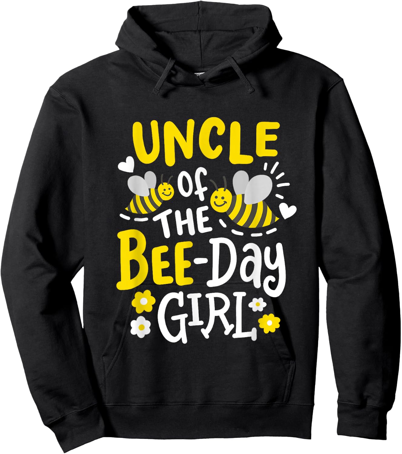 Uncle of the Bee-Day Girl Bee Birthday Party Matching Family Hoodie - Hoodie | Black