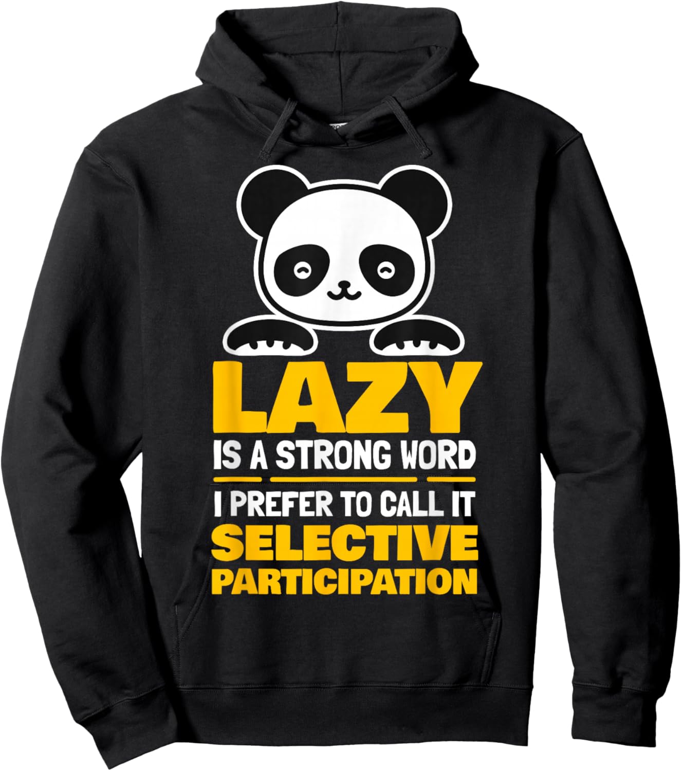 Lazy Panda Hoodie - Hoodie | Black