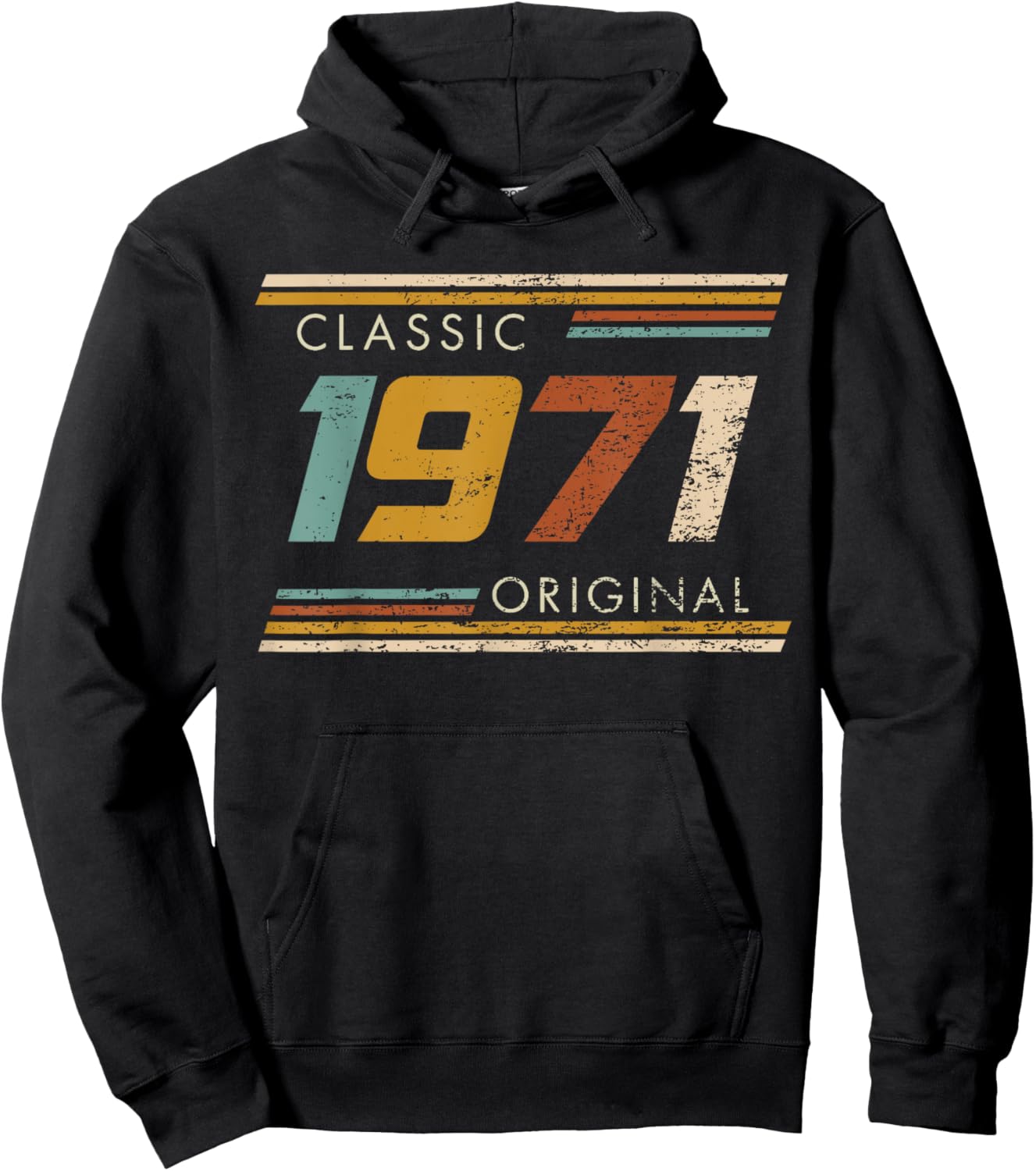Classic 1971 Original Vintage Birthday Est 1971 Edition Hoodie - Hoodie | Black
