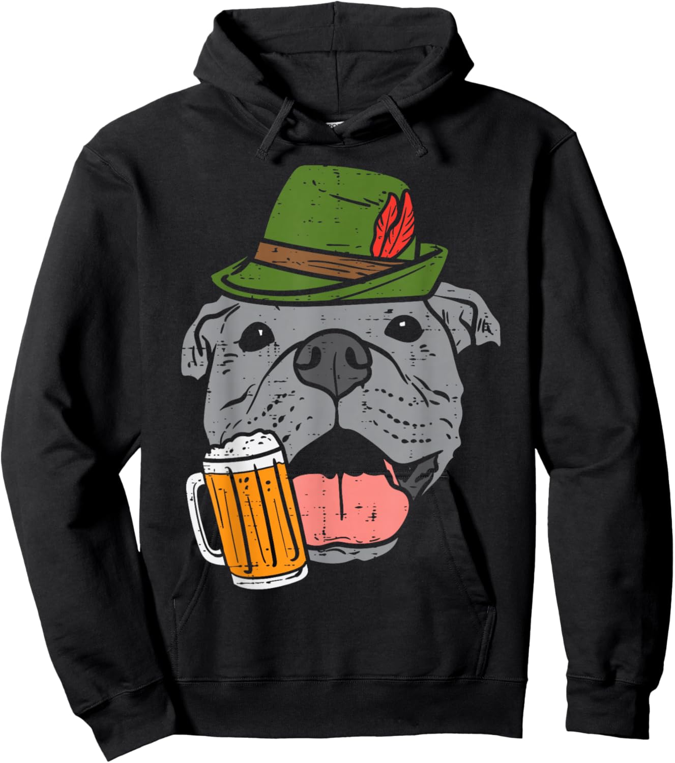 German Pitbull Oktoberfest Bavarian Dog Owner Men Women Hoodie - Hoodie | Black