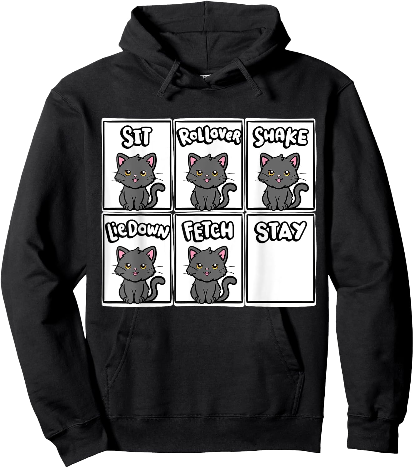 Cat Training Kitten Lover Animal Trainer Cute Cat Hoodie - Hoodie | Black