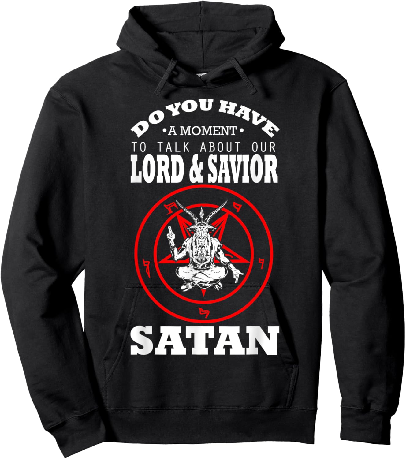 Lord And Savior Satan Blackcraft Cult Witchcraft Anti Christ Hoodie - Hoodie | Black
