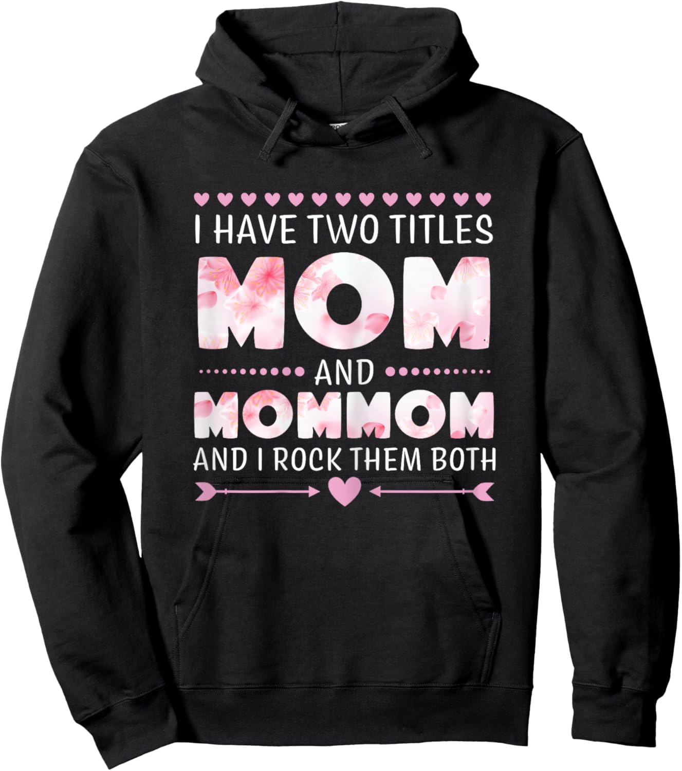 Mommom Mom Mom Mom Grandma Grandma Hoodie - Hoodie | Black