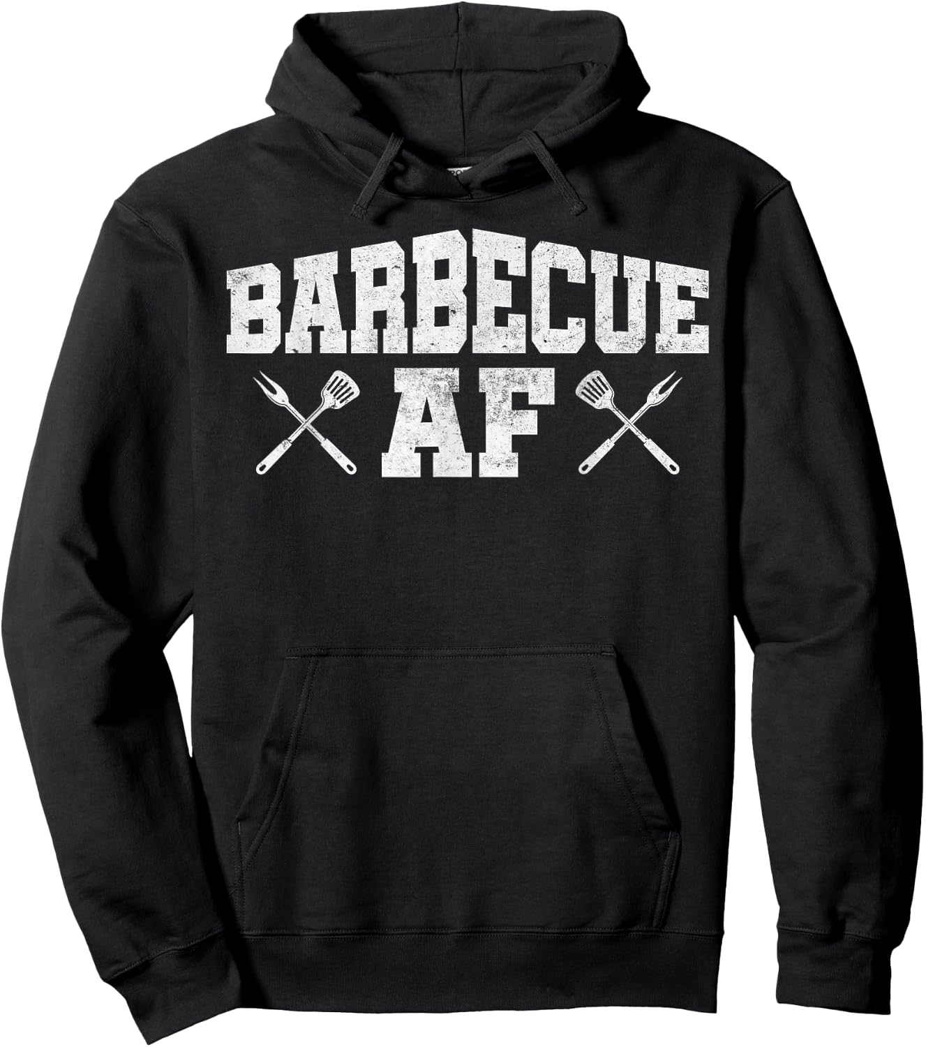 Barbecue Af Funny Retro Vintage Apparel Hoodie - Hoodie | Black