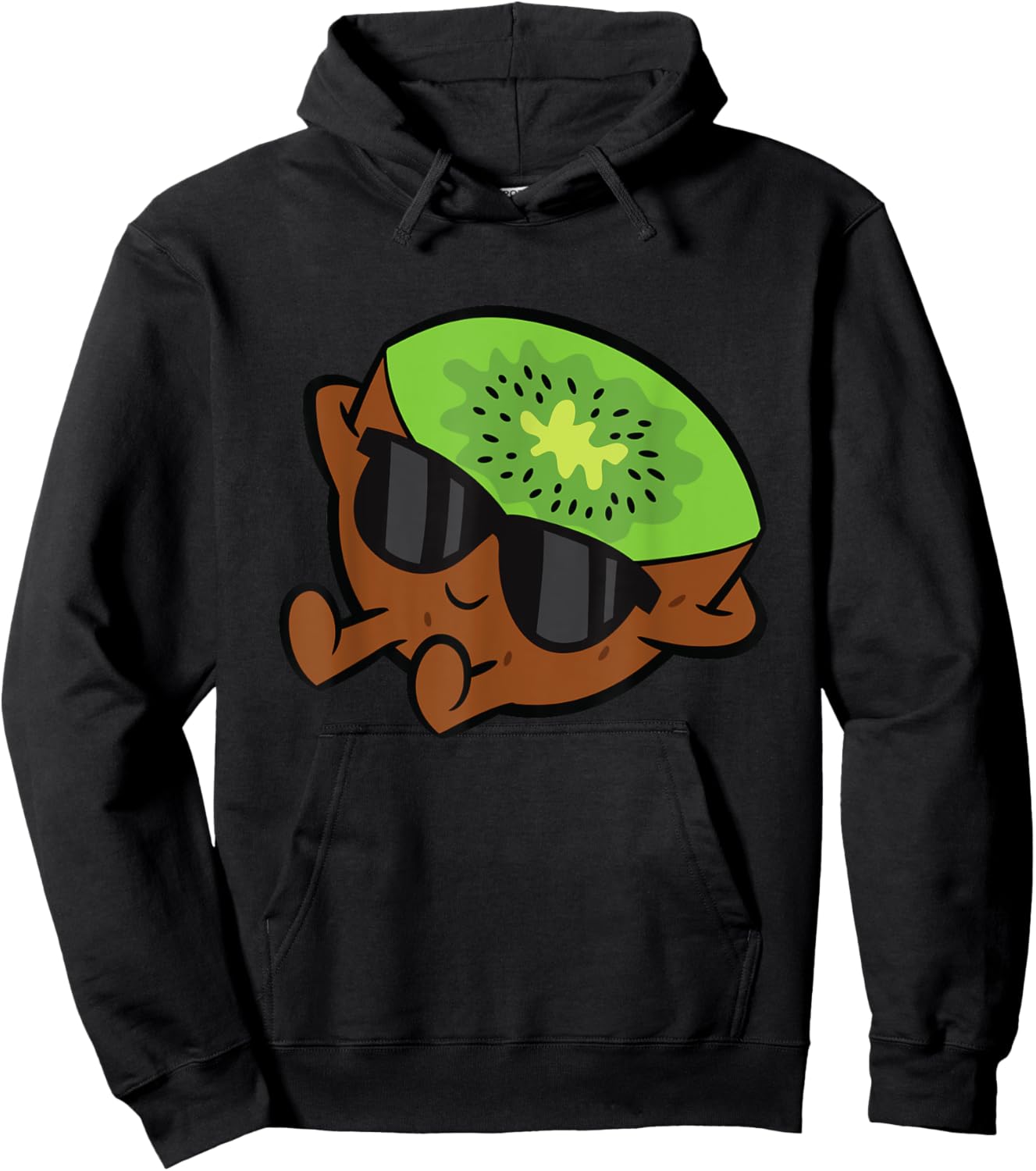 Cute Kiwi Fruit Relaxing Lazy Kiwi Hoodie - Hoodie | Black