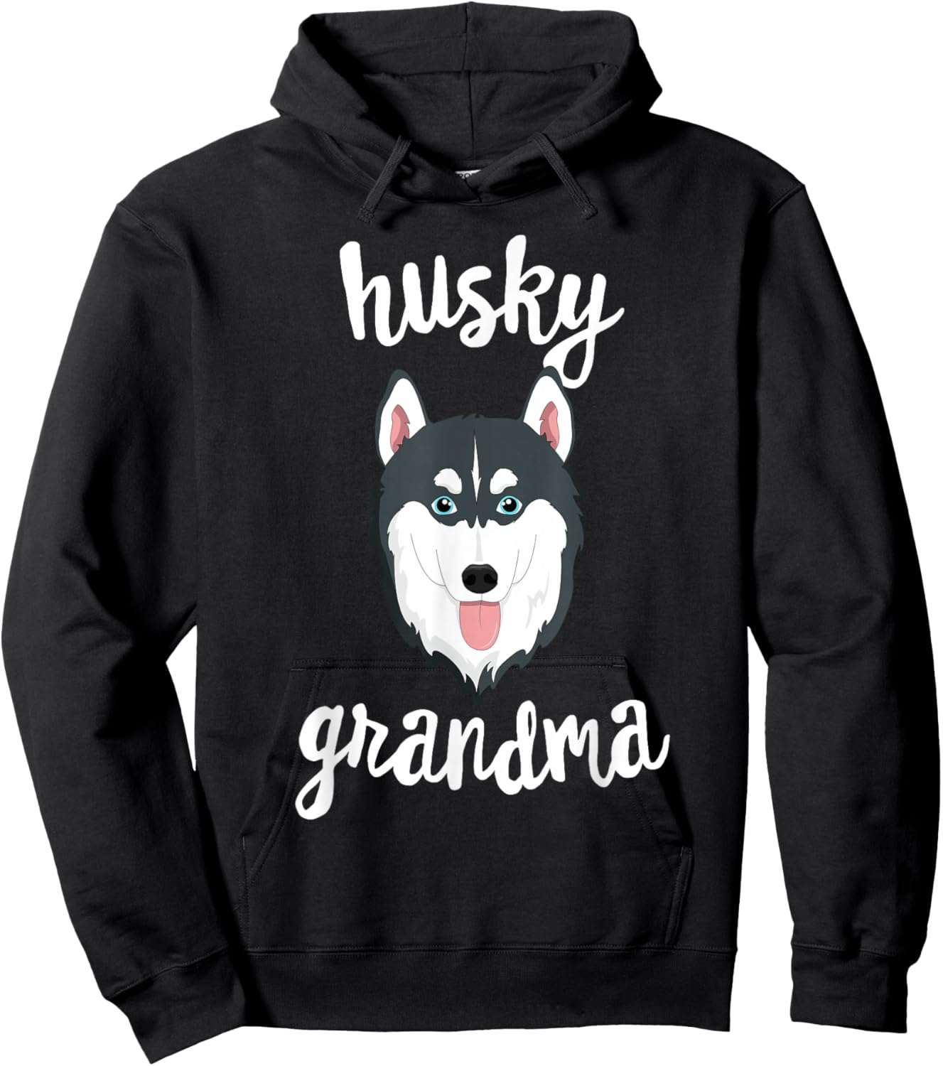 Siberian Husky Grandma Pawma Dog Grandparents Grand Maw Men Women Girls Kids Hoodie - Hoodie | Black