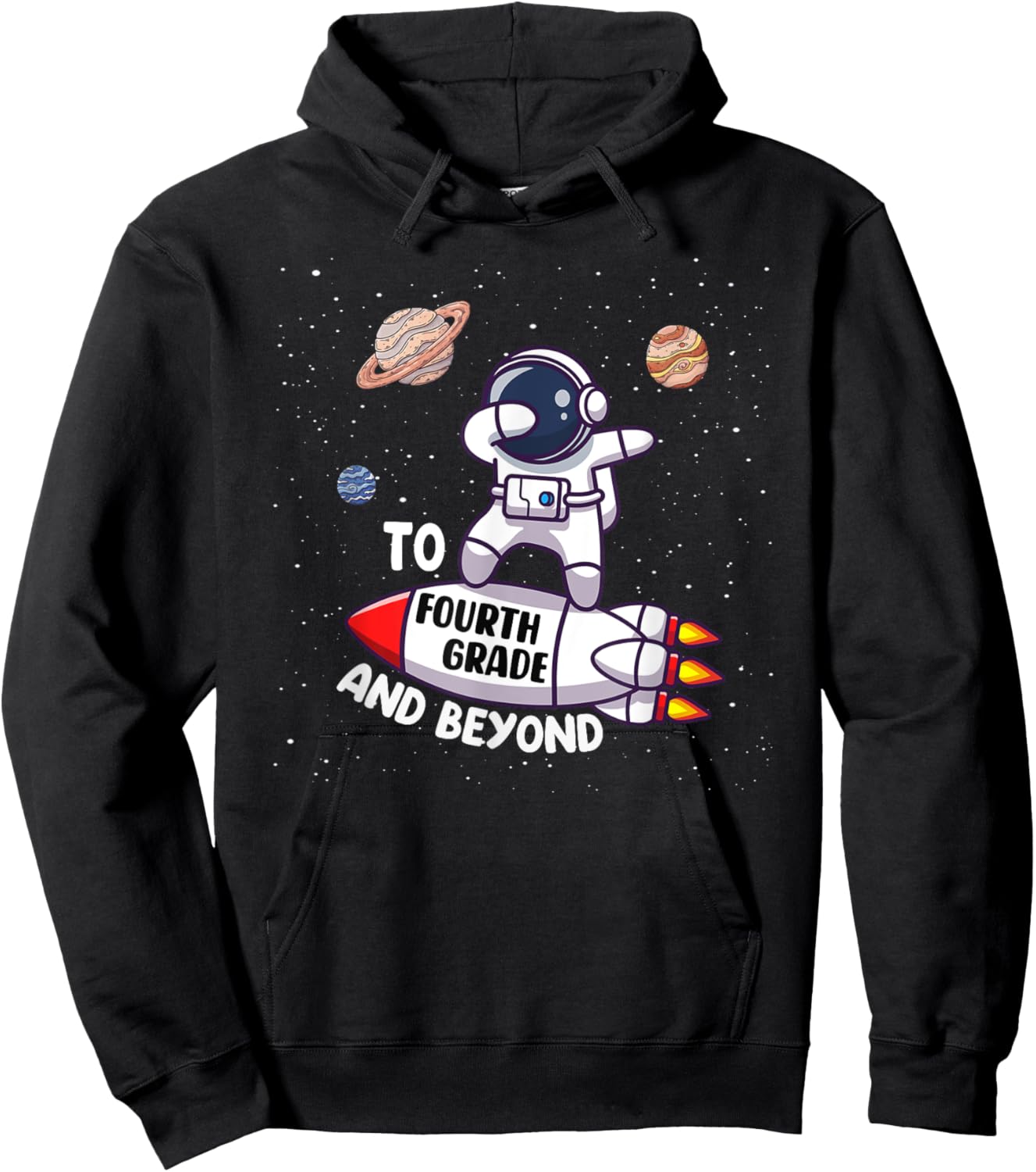 Back to Fourth Grade and Beyond-Funny First Day of School Hoodie - Hoodie | Black