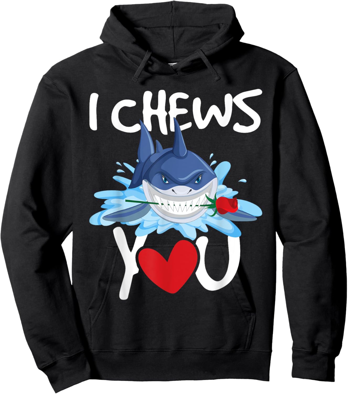 I Chews You - Shark Lovers Wildlife Marine Biologist Science Hoodie - Hoodie | Black