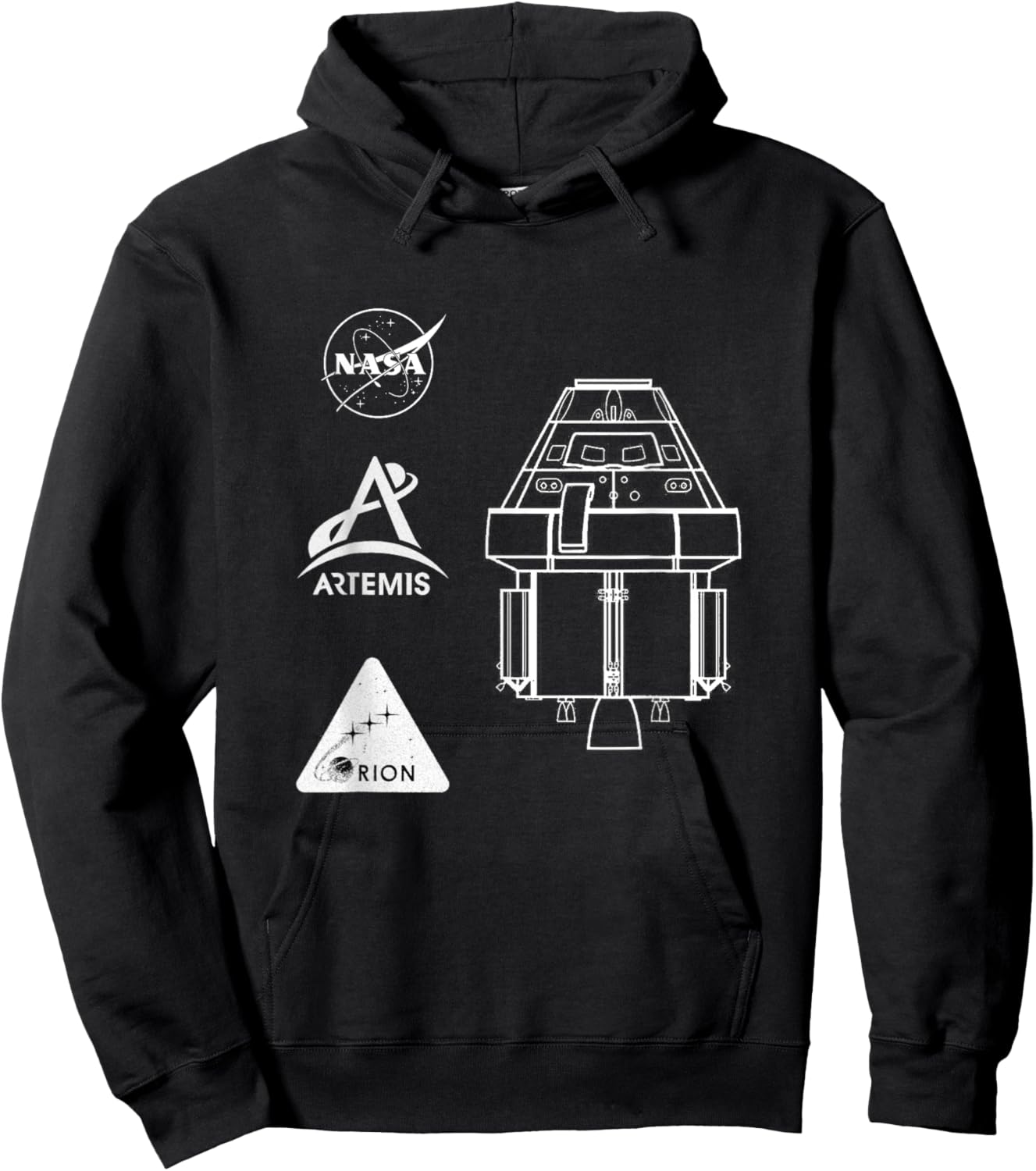 Orion Spacecraft - NASA Artemis Program Space Launch System Hoodie - Hoodie | Black