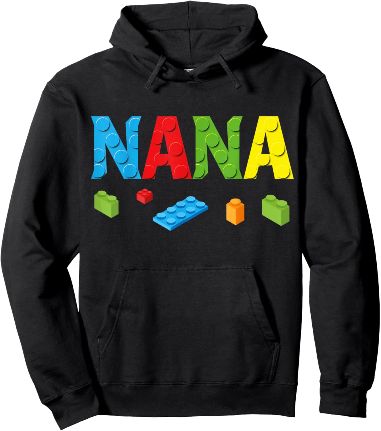 Nana Master Builder Building Bricks Blocks Family Set Parent Hoodie - Hoodie | Black