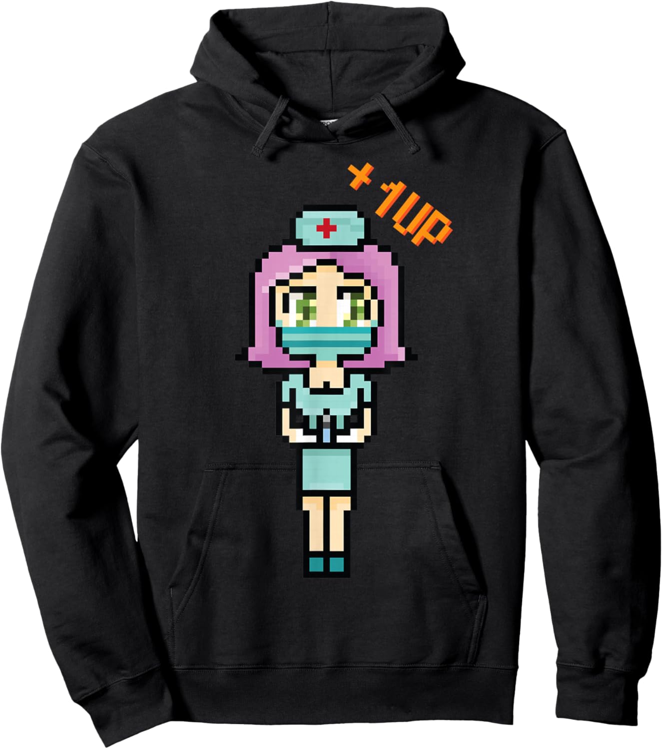 Anime Kawaii - Pixelize Nurse - Japanese Aesthetics - Otaku Hoodie - Hoodie | Black