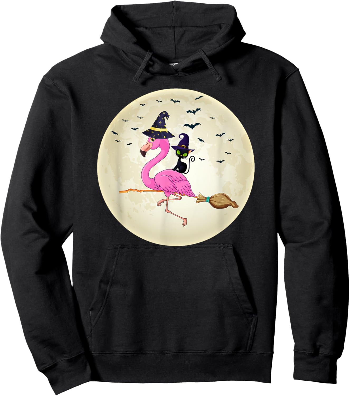 flamingo Halloween Costume Flamingo cat Halloween Men Women Kids Hoodie - Hoodie | Black
