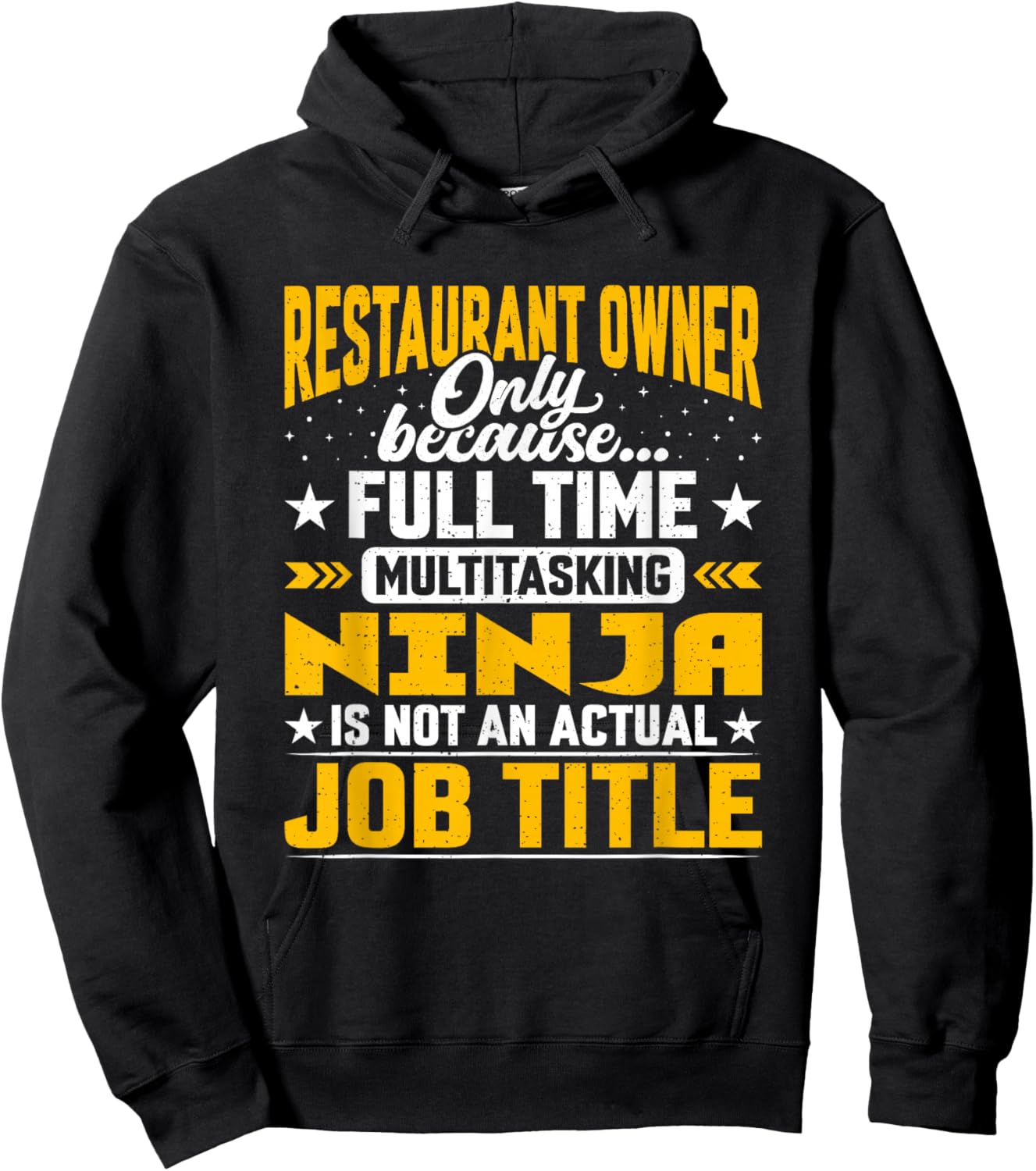 Restaurant Owner Job Title Funny Restaurant Proprietor Hoodie - Hoodie | Black