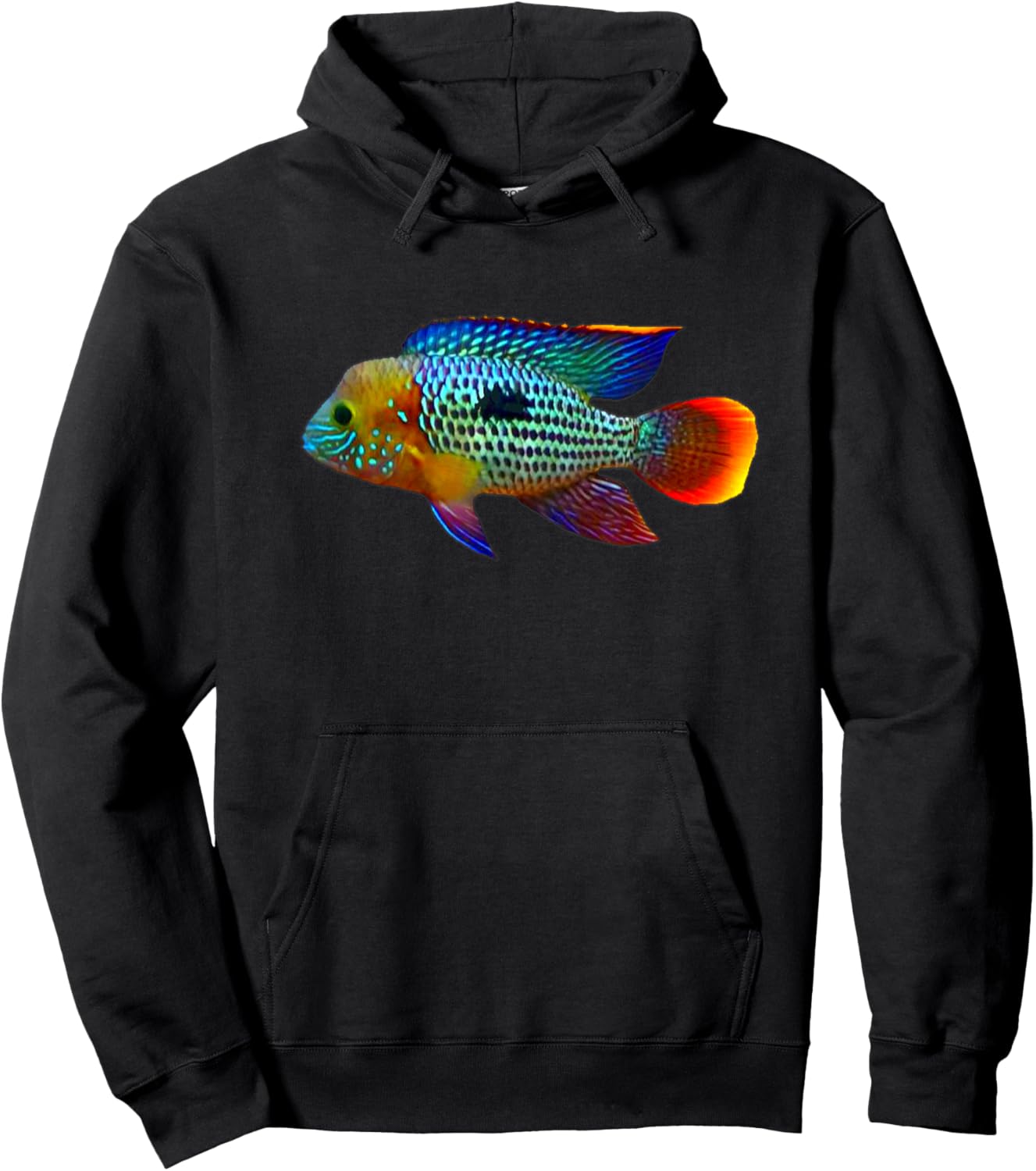 Green Terror Cichlids South American Cichlid Aquarium Fish Hoodie - Hoodie | Black