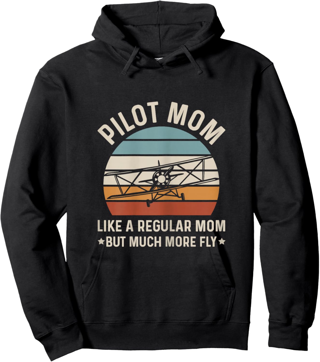 Airplane Captain Design for a Pilot Mom Hoodie - Hoodie | Black