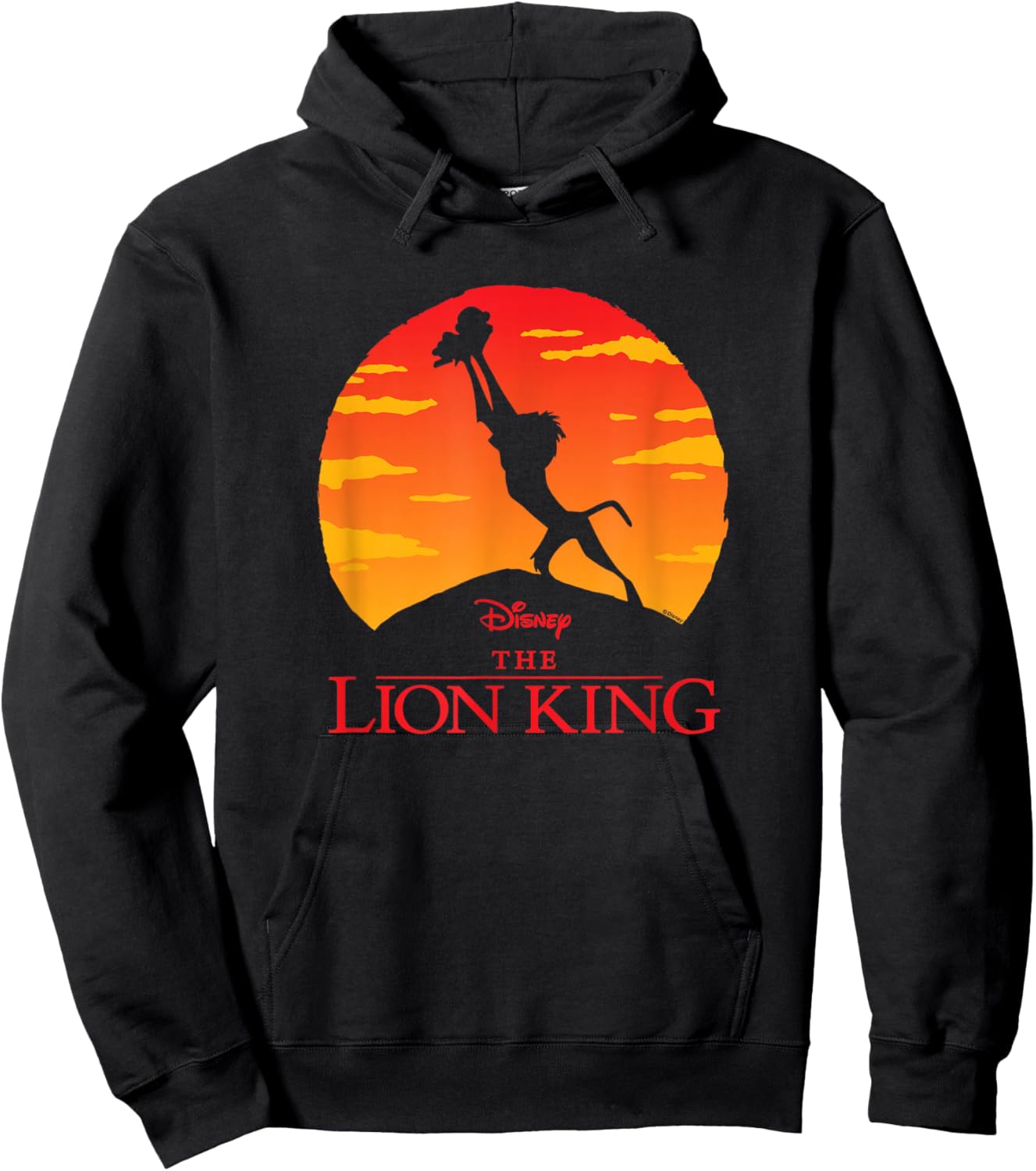 Lion King - Baby Simba Pride Rock Silhouette Hoodie - Hoodie | Black