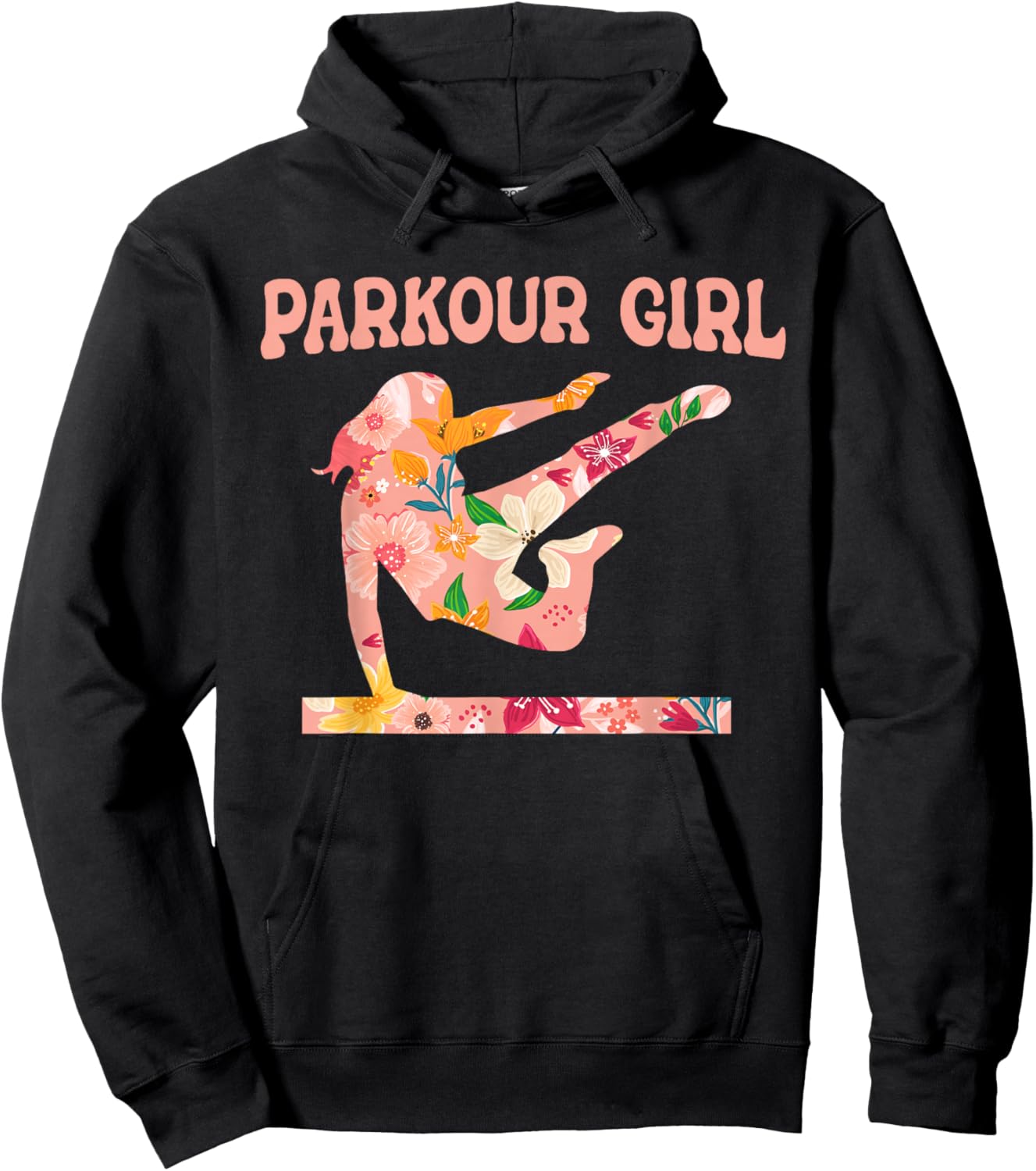 Parkour Girl Urban City Runner - Parkour Hoodie - Hoodie | Black