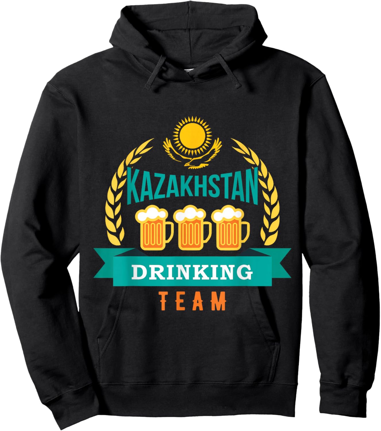 Republic of Kazakhstan Qazaqstan Kazakhian Beer Hoodie - Hoodie | Black