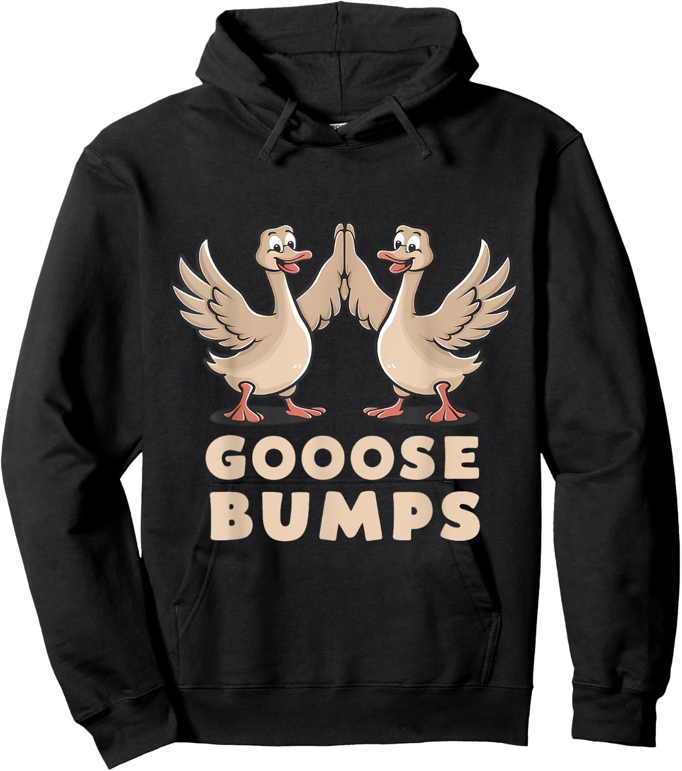Goose Bumps Funny Pun BFF Geese Humor Goosebumps Hoodie - Hoodie | Black