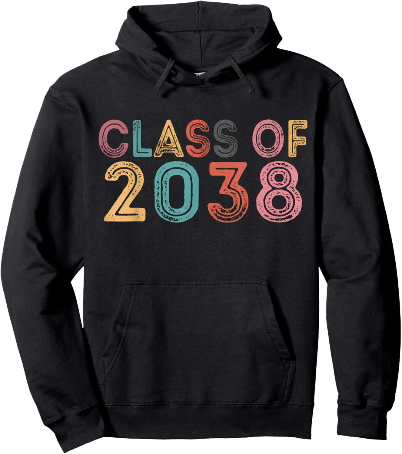 Class Of 2038 Grow With Me Graduation 2038 Hoodie - Hoodie | Black