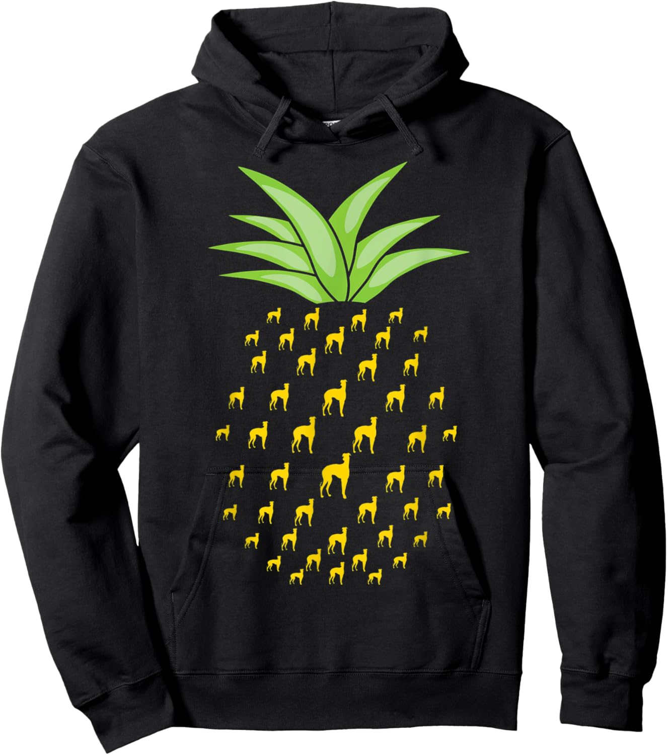 Funny Galgo Espanol Dog Ananas Pineapple Hoodie - Hoodie | Black