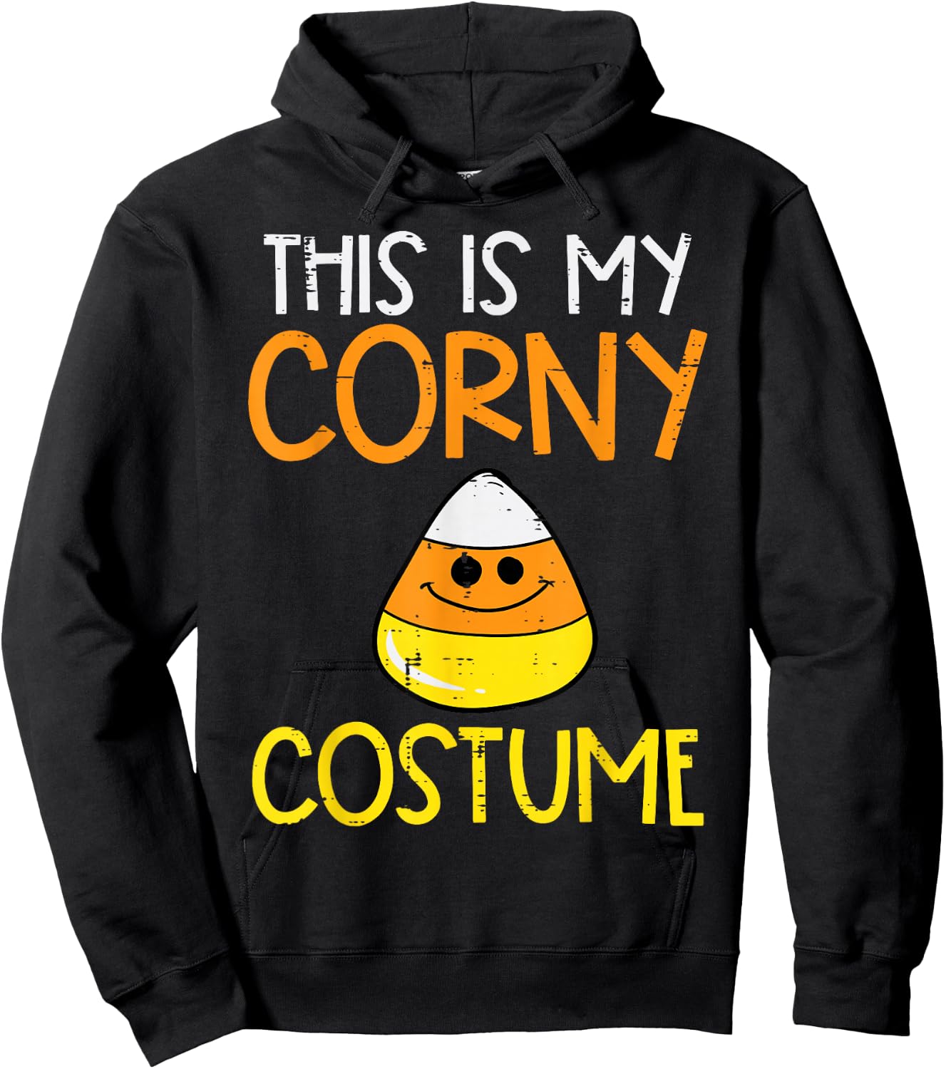 Halloween This My Corny Costume Candy Corn Kids Men Women Hoodie - Hoodie | Black