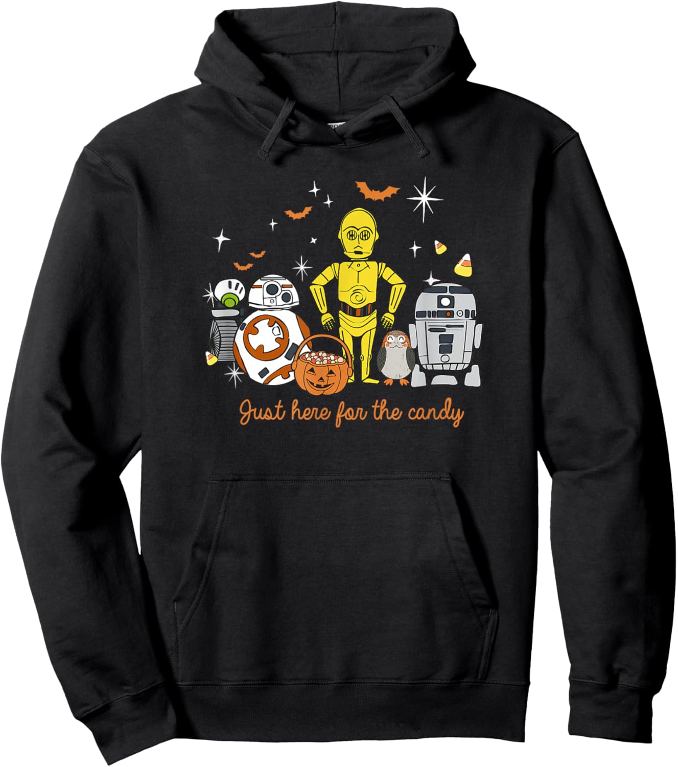 Star Wars Group Shot Halloween Here For The Candy Hoodie - Hoodie | Black