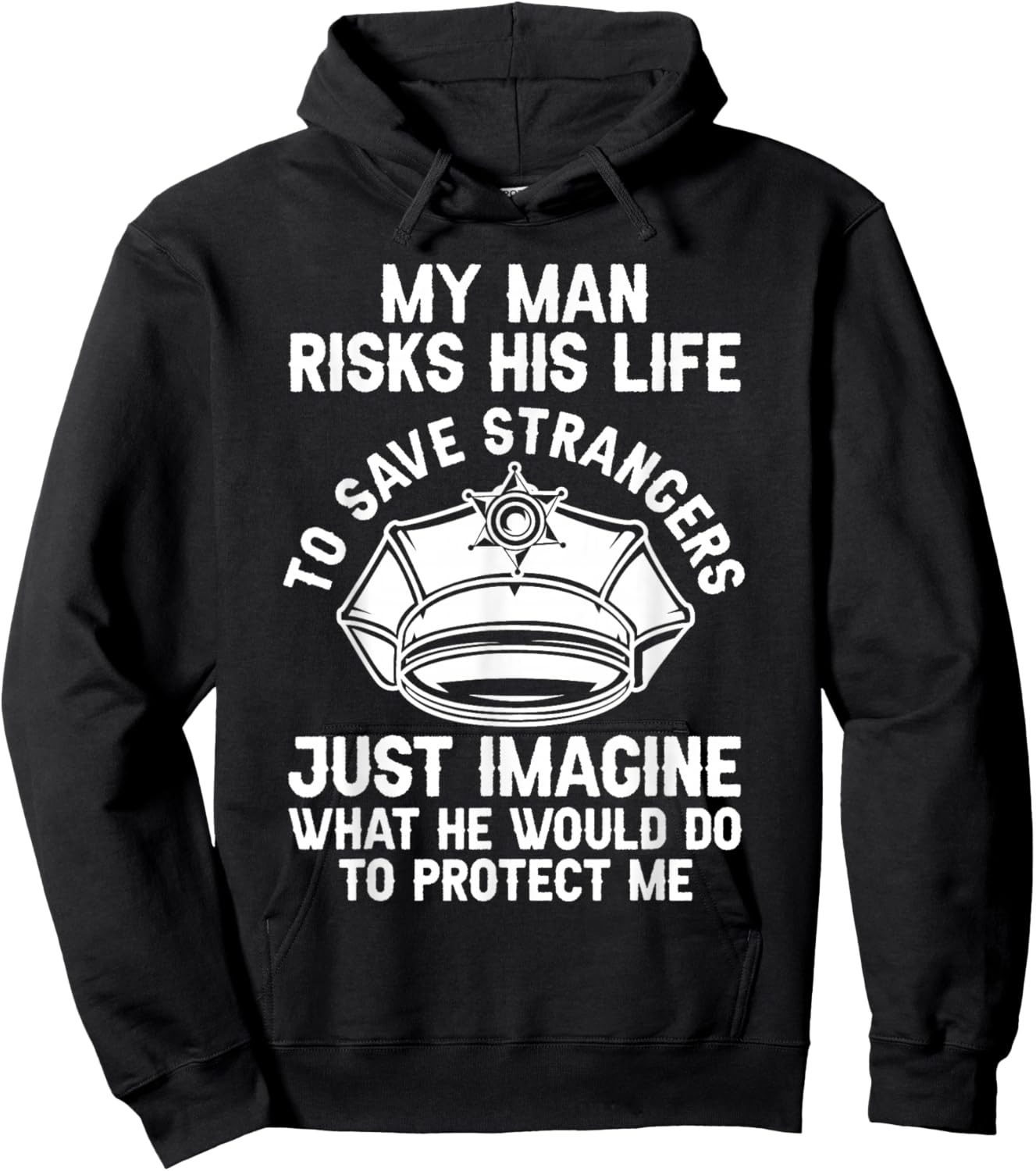Cop Wife Police Officer Hoodie - Hoodie | Black