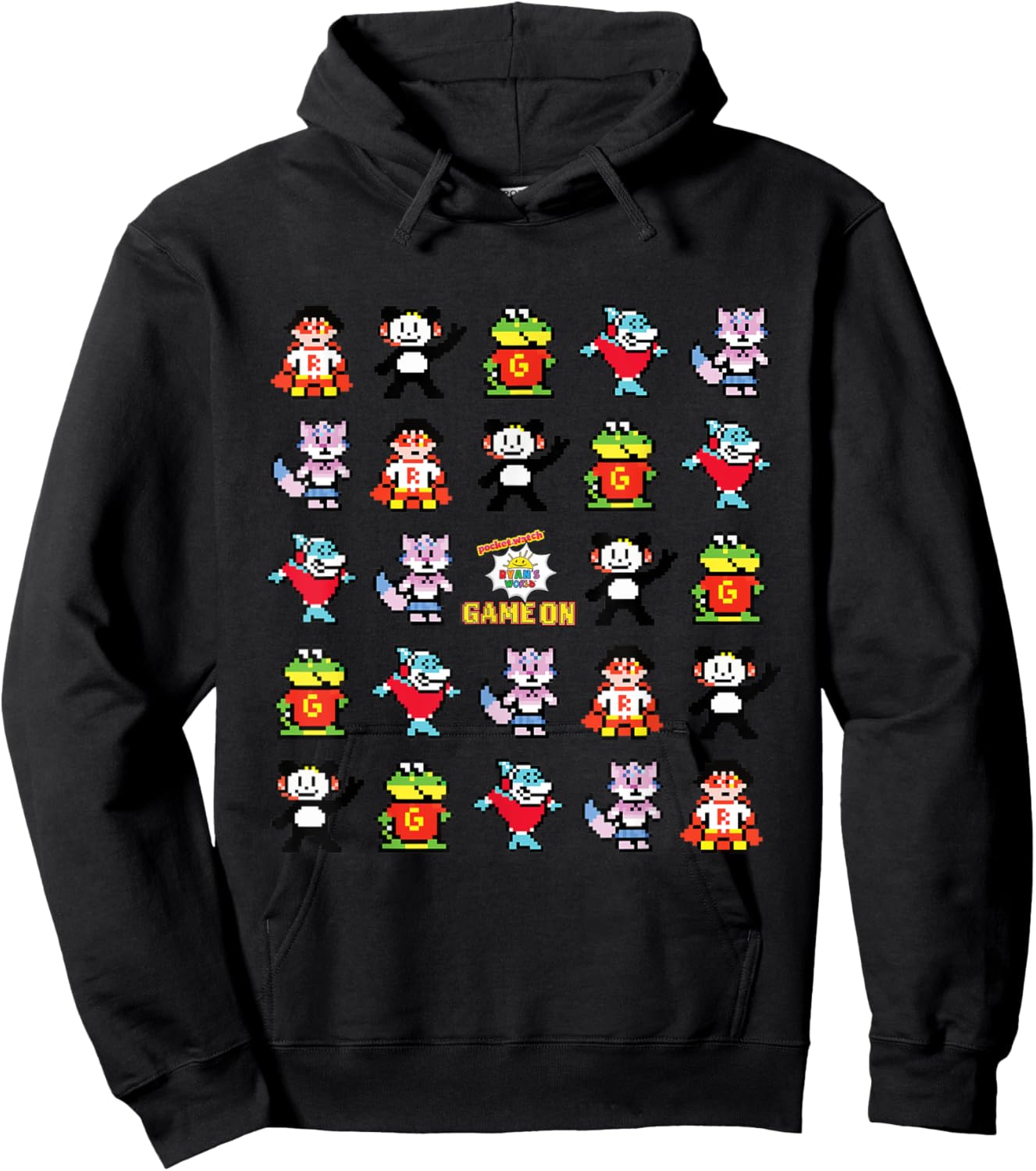 Ryan's World Game On 8-Bit Hoodie - Hoodie | Black