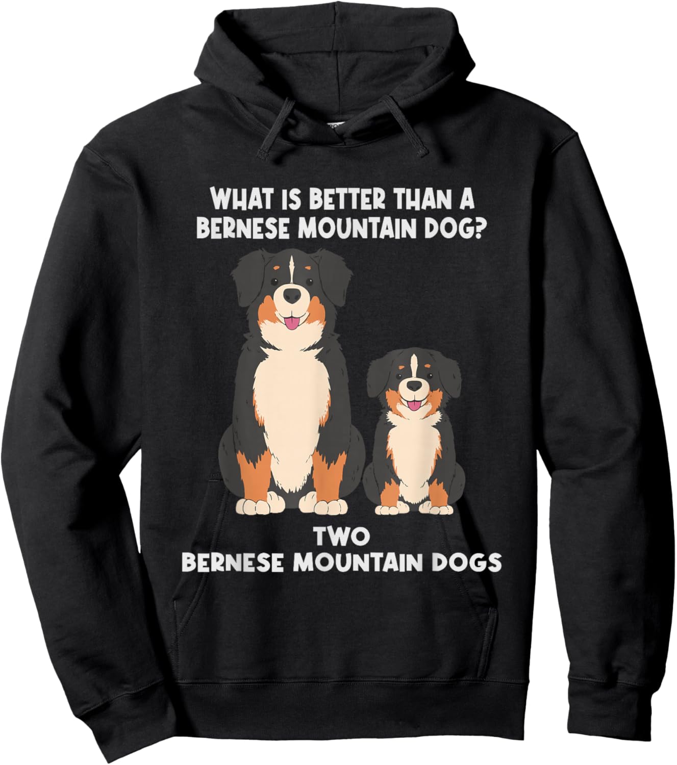 What is Better Than A Bernese - Two Bernese Mountain Dog Small Hoodie - Hoodie | Black